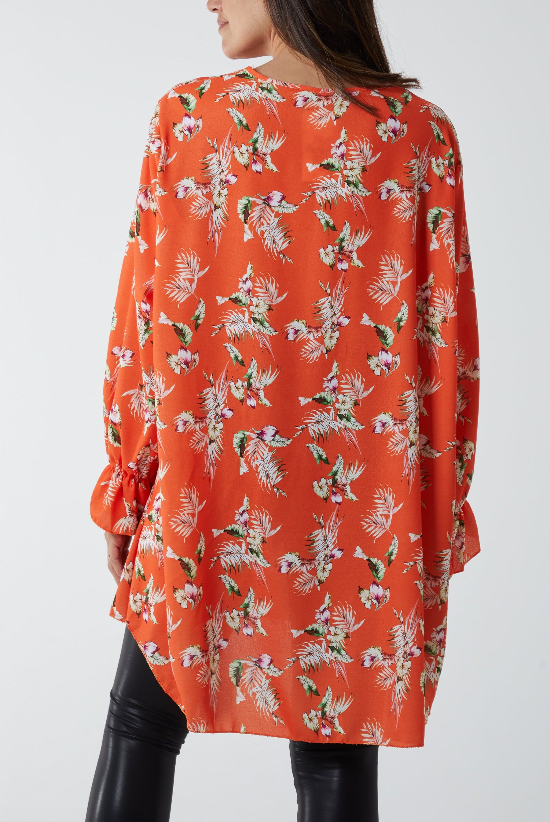 Floral Zip Neck Tunic Dress DMF2 WearAll