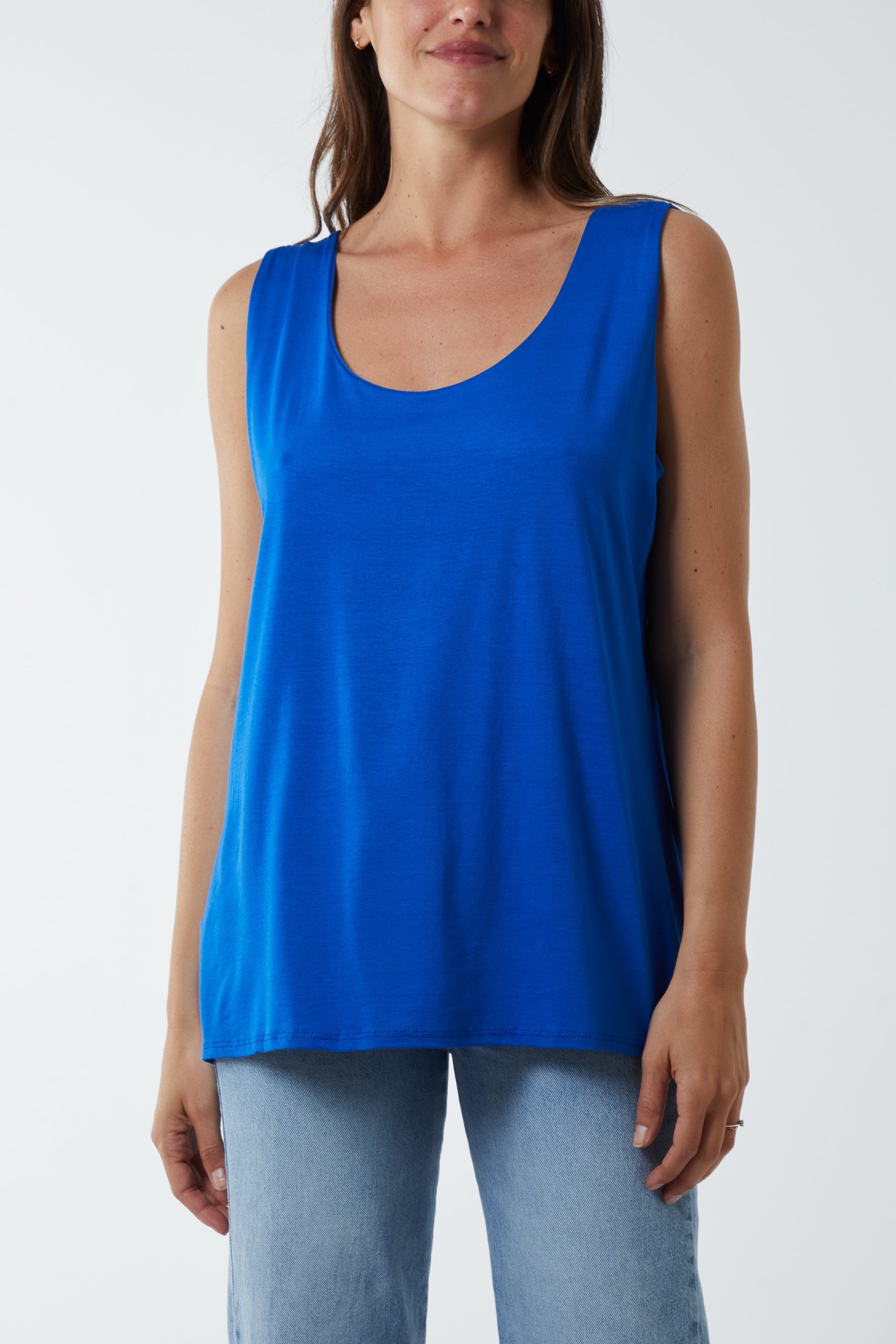 Double Layer Scoop Vest Vests WearAll Royal Blue One Size