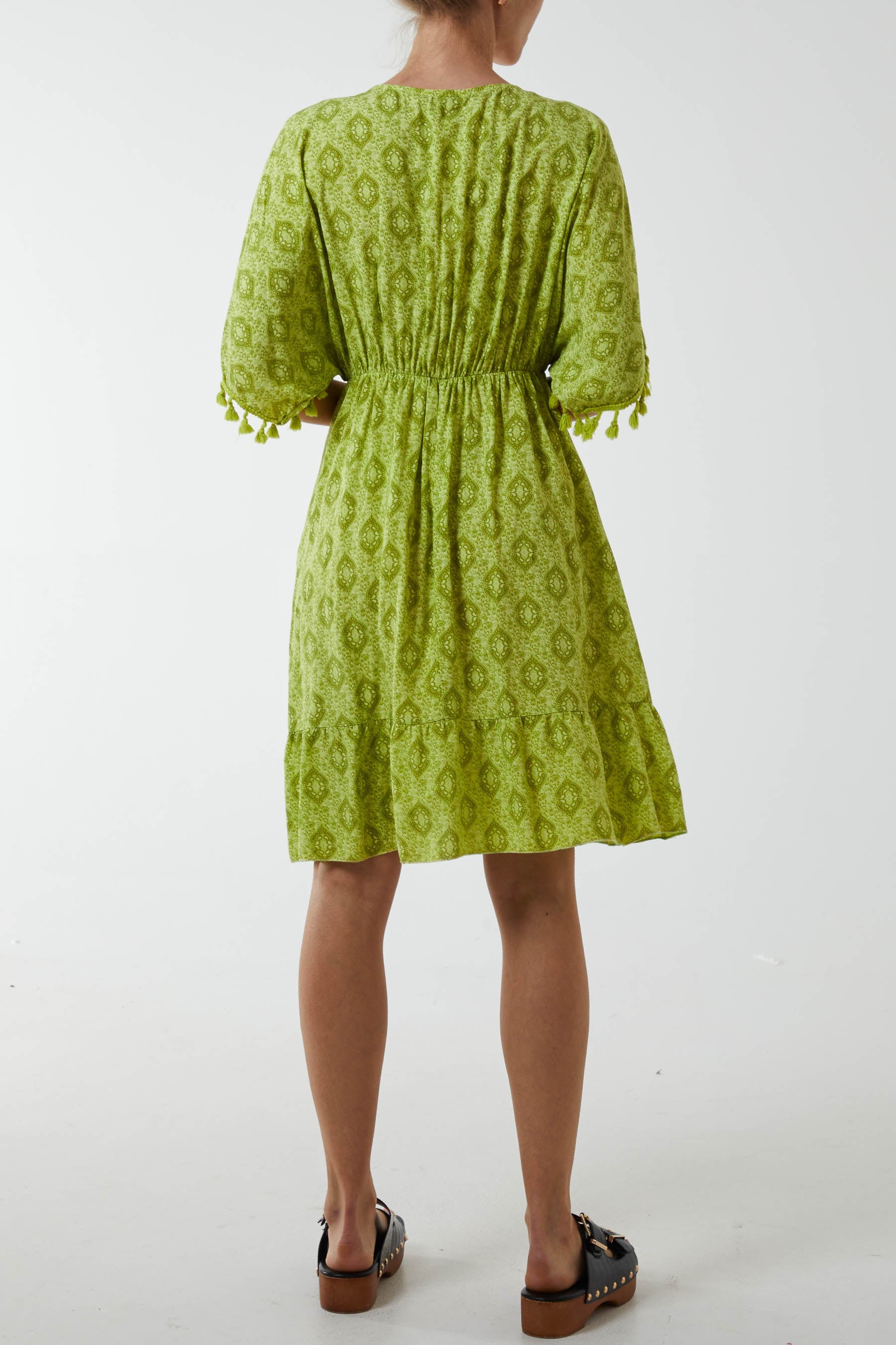 Mosaic Tassel Mini Dress Dresses WearAll