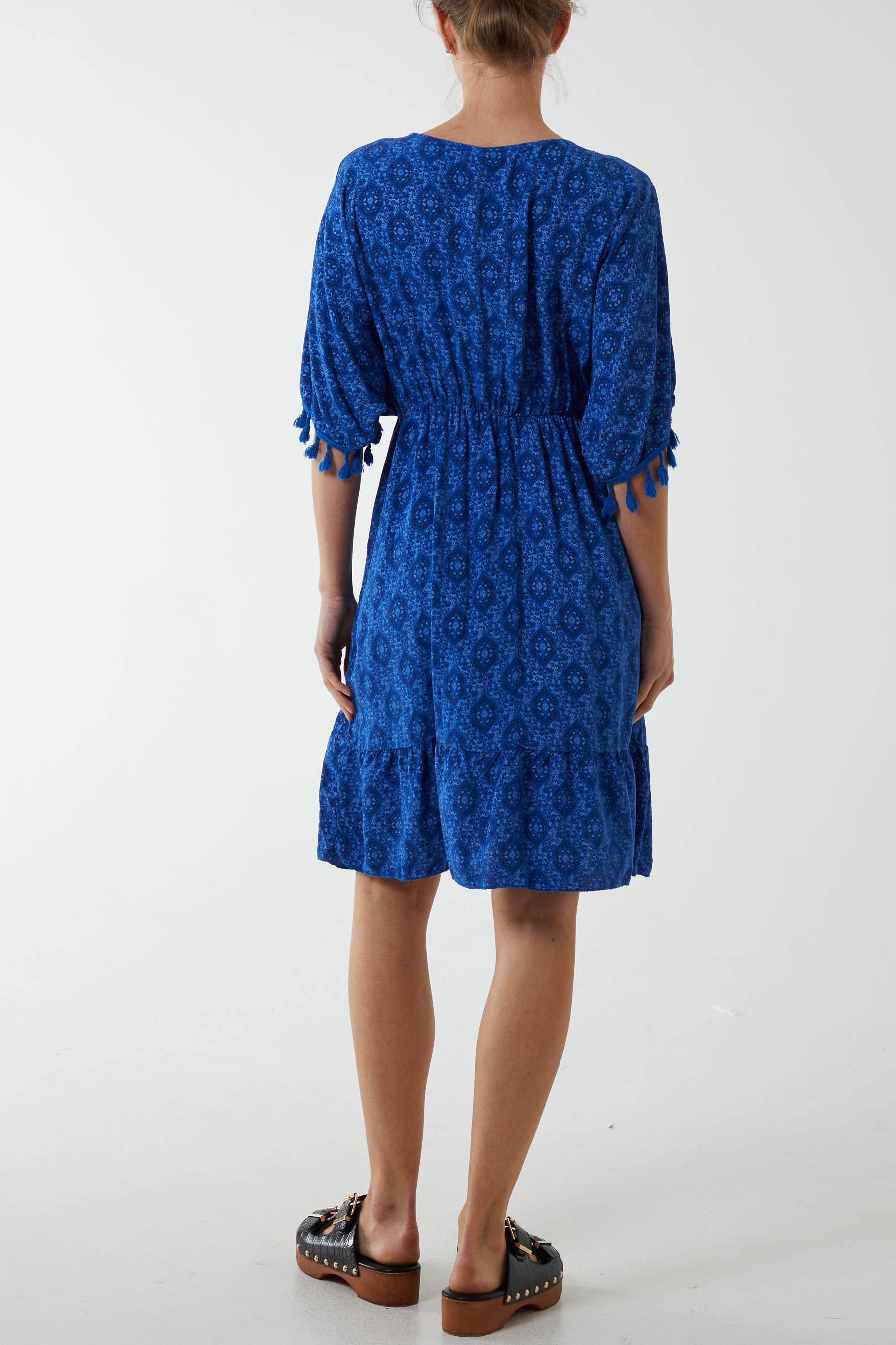 Mosaic Tassel Mini Dress Dresses WearAll