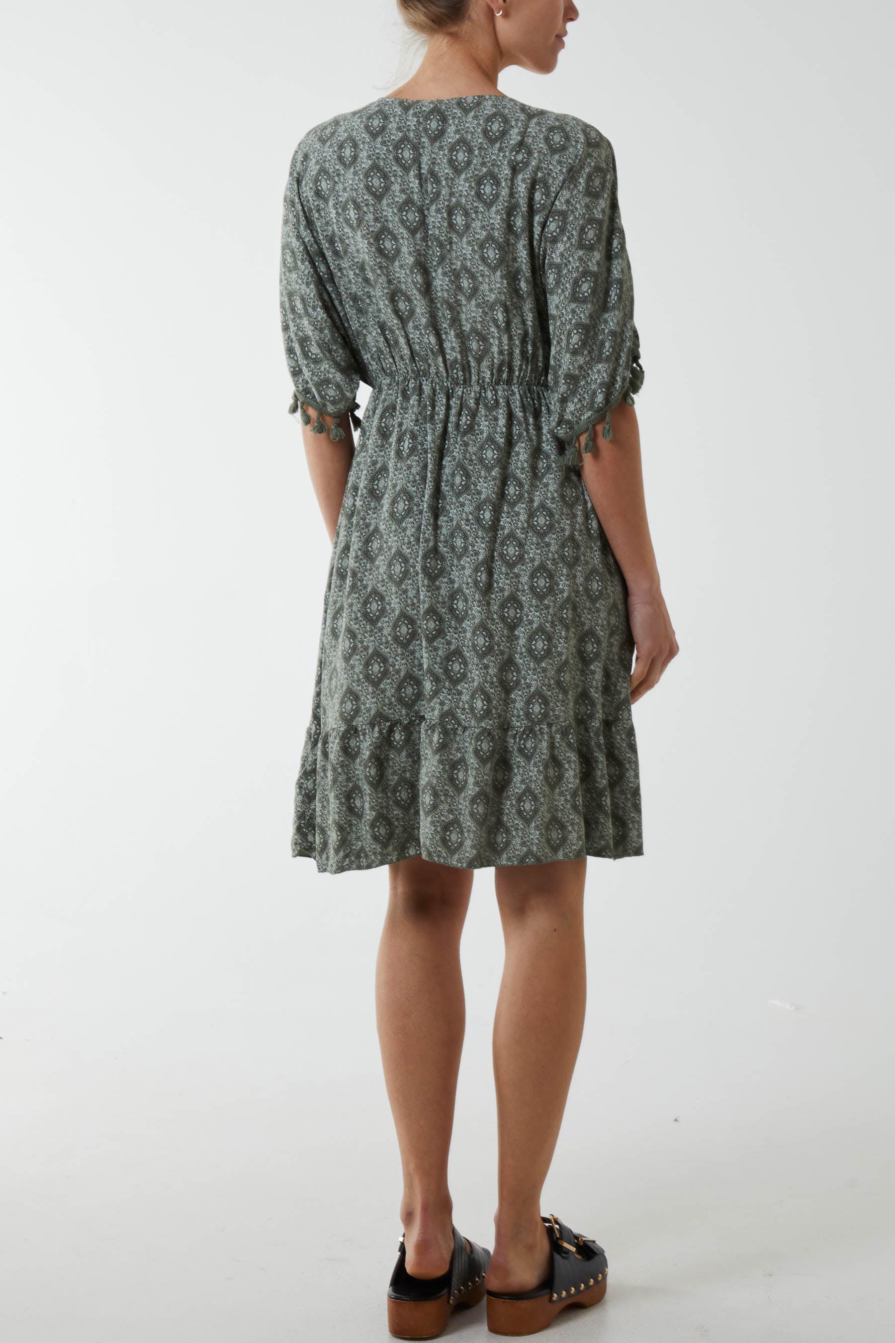 Mosaic Tassel Mini Dress Dresses WearAll