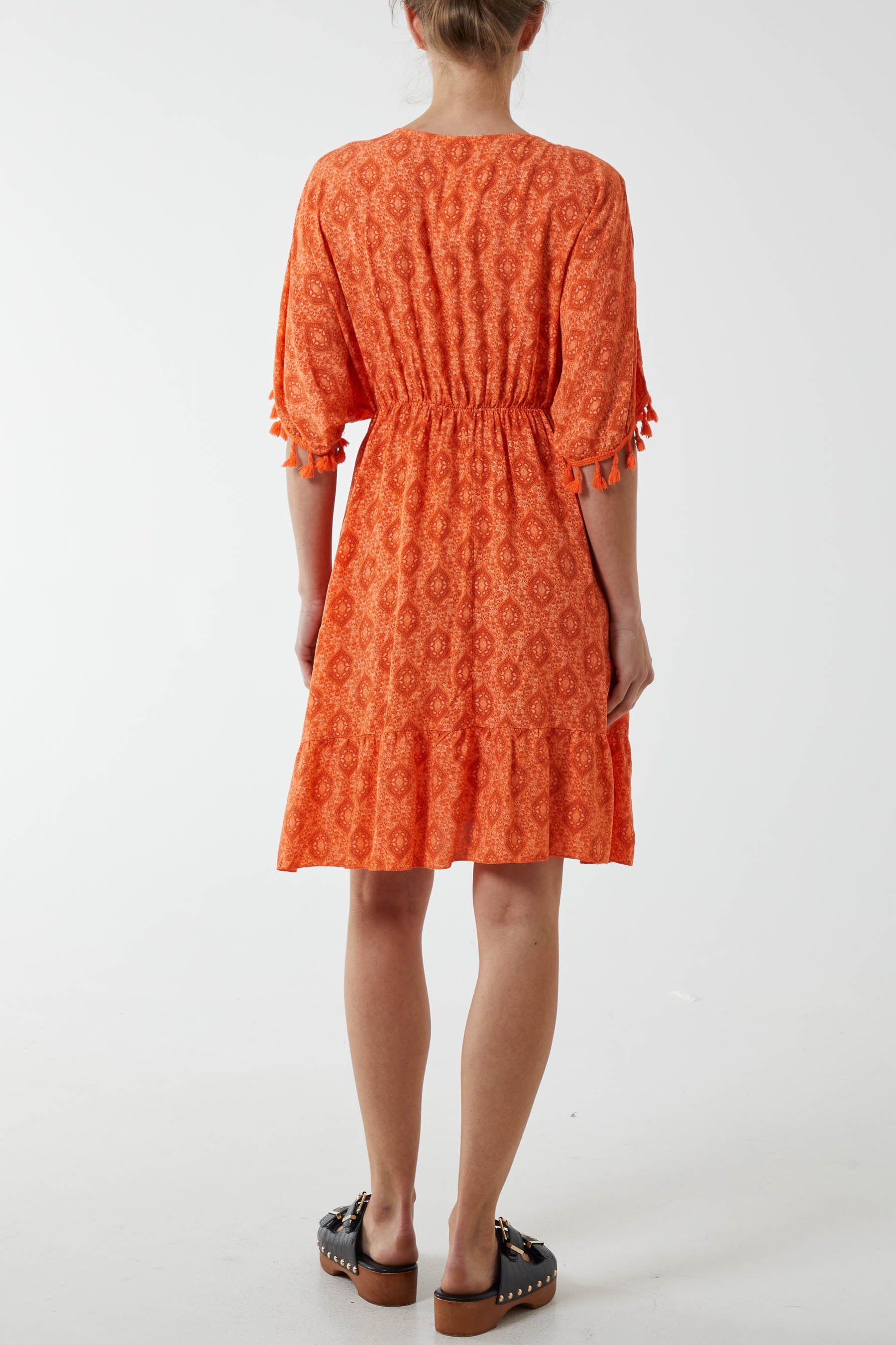 Mosaic Tassel Mini Dress Dresses WearAll