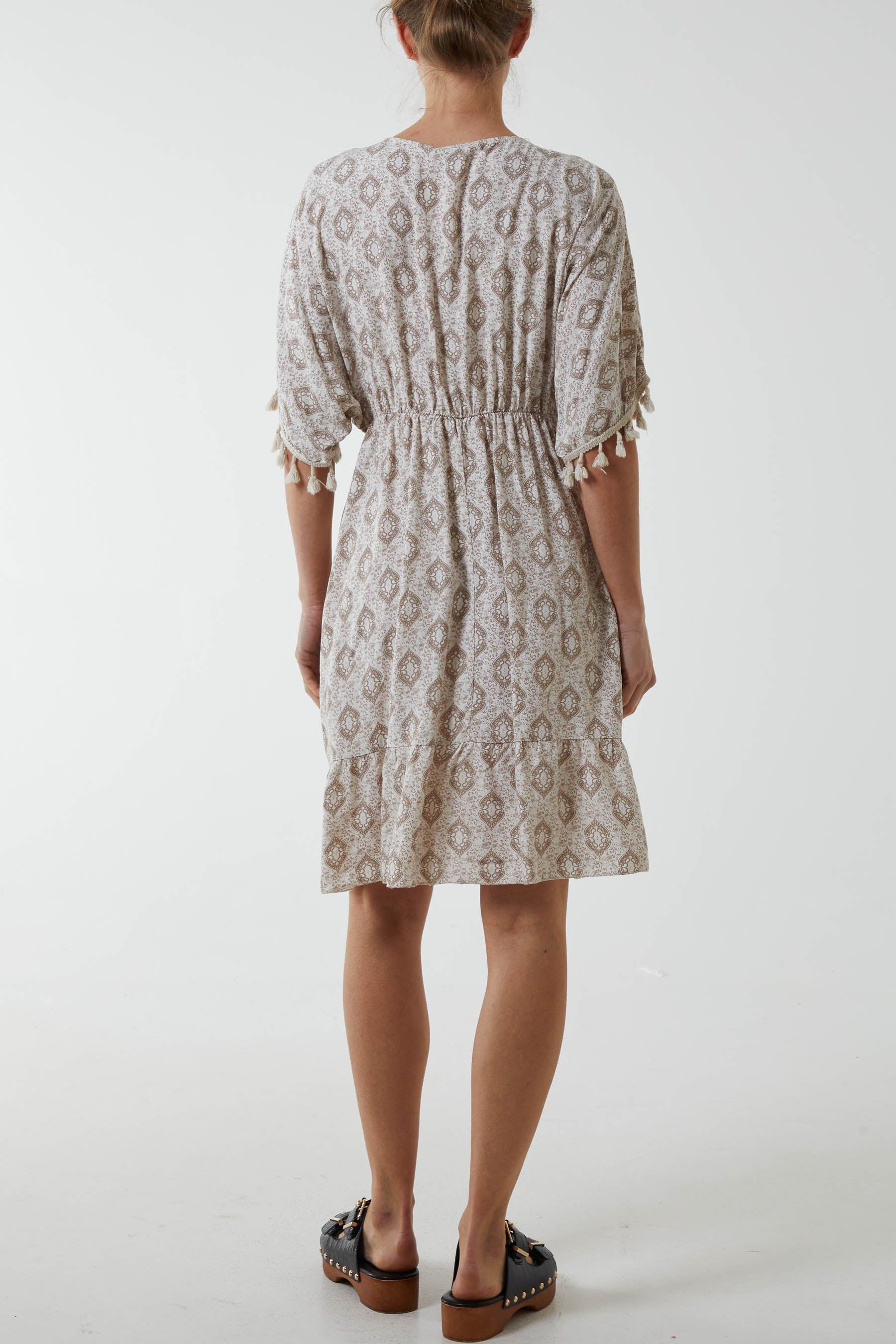 Mosaic Tassel Mini Dress Dresses WearAll