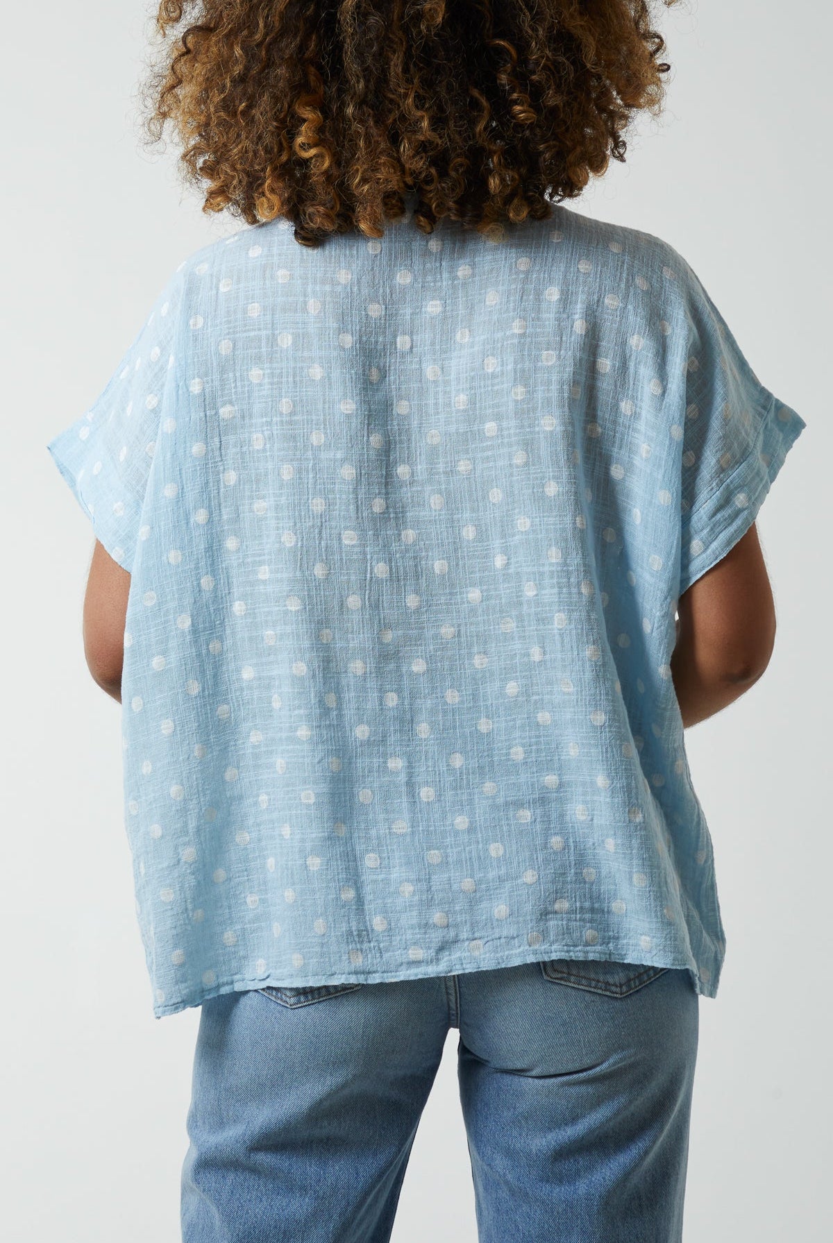 Polka Dot Short Sleeve Top Tops WearAll