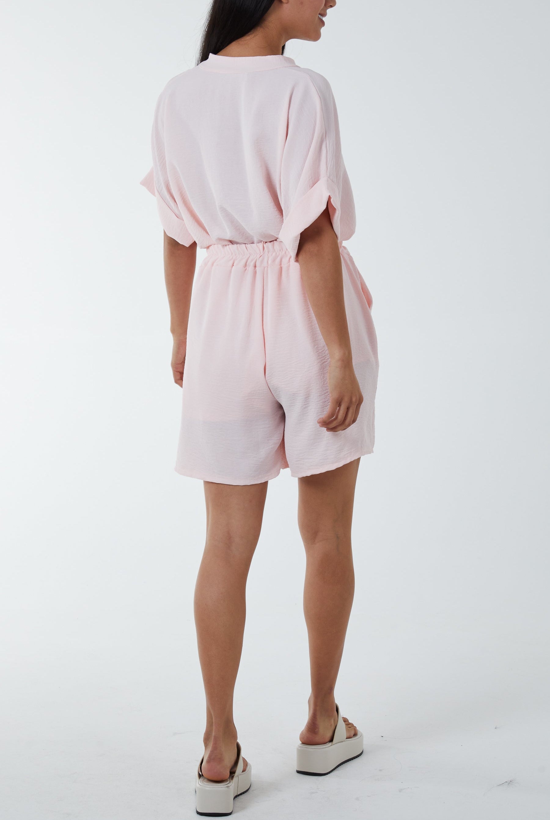 V-Neck Top and Shorts Co-Ord Set Co-Ords WearAll