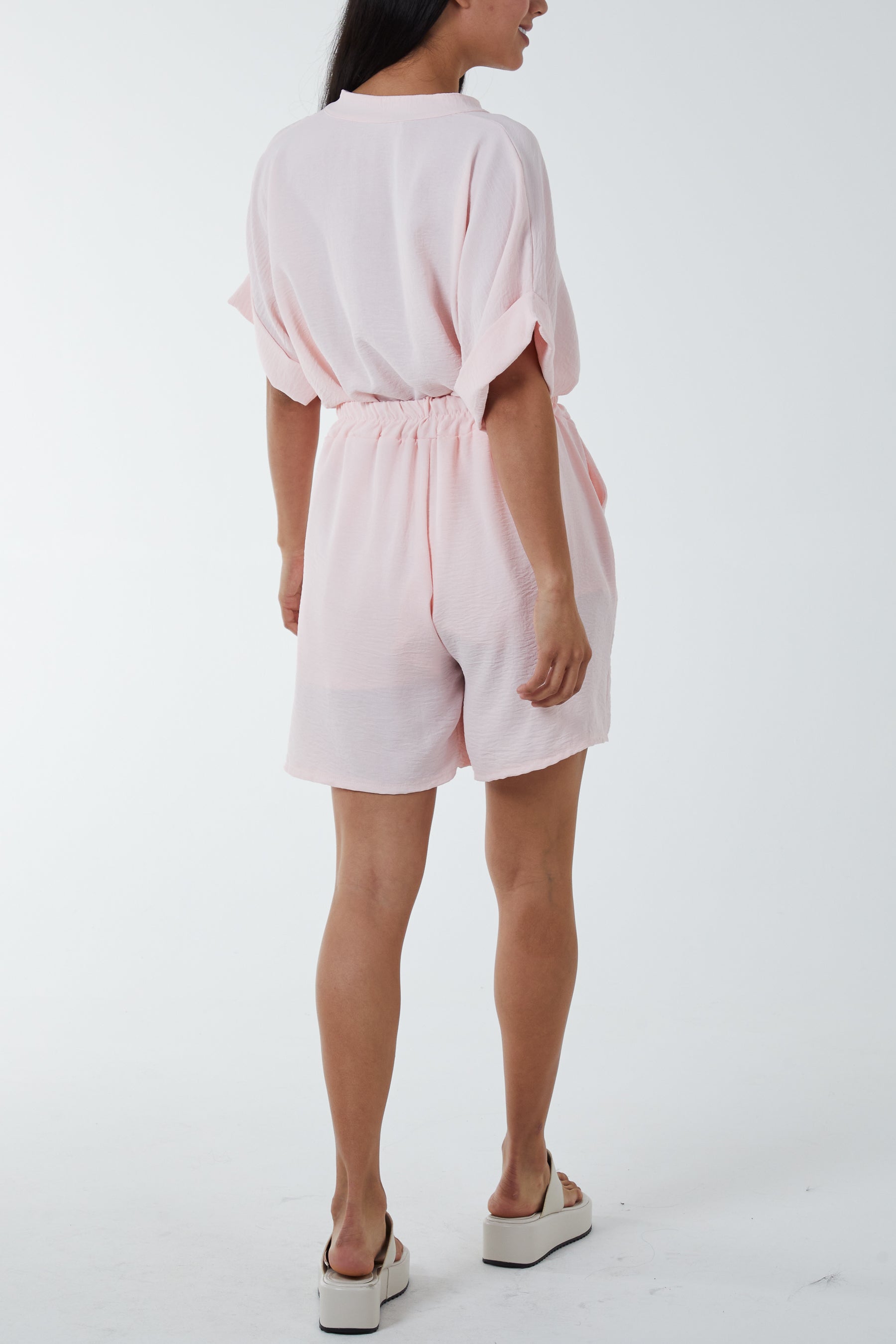 V-Neck Top and Shorts Co-Ord Set Co-Ords WearAll