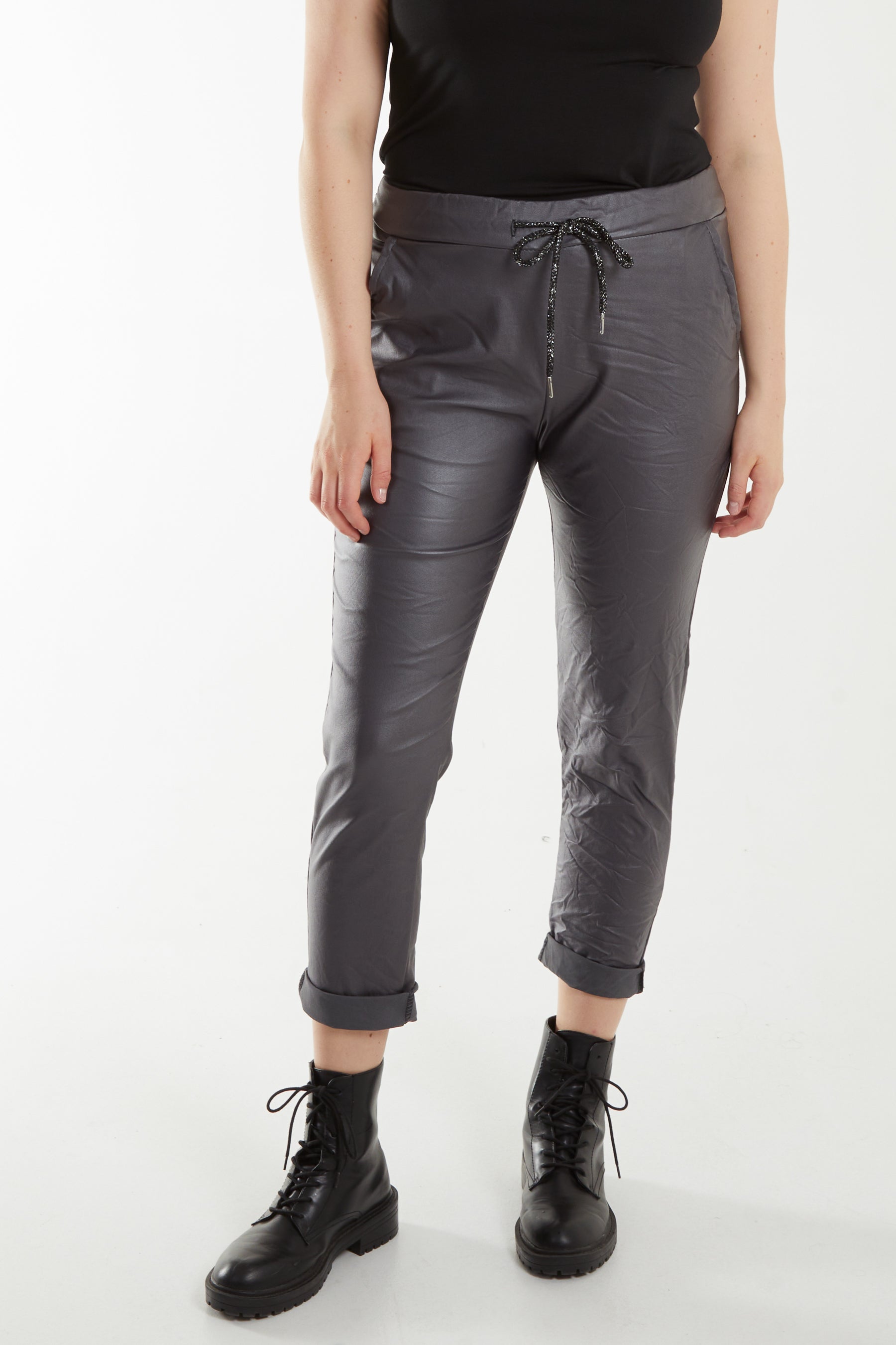 Magic Stretch PU Coated Trousers (Extra Large) Trousers WearAll Charcoal XL-XXL