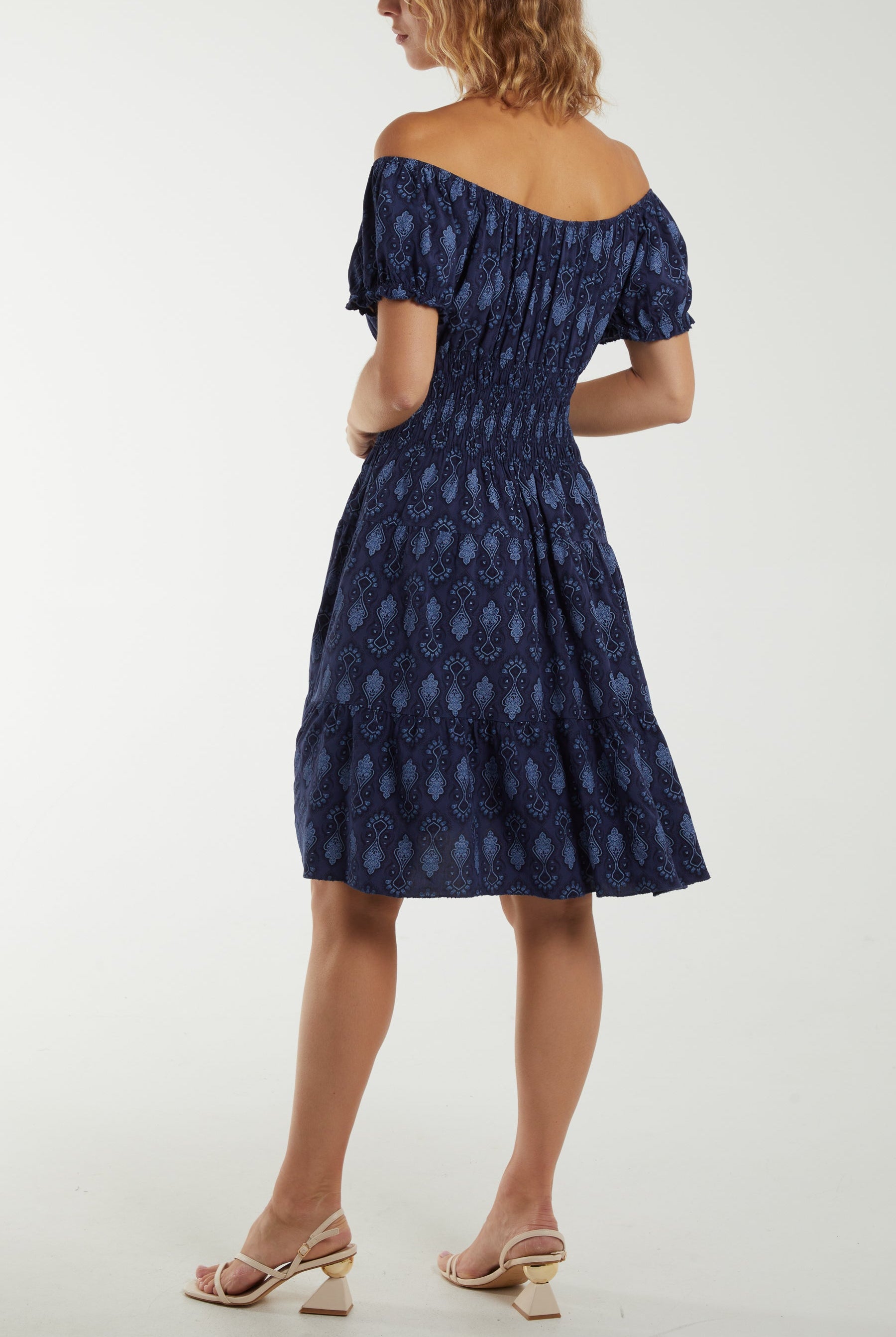 Bardot Moroccan Print Button Dress Dresses WearAll