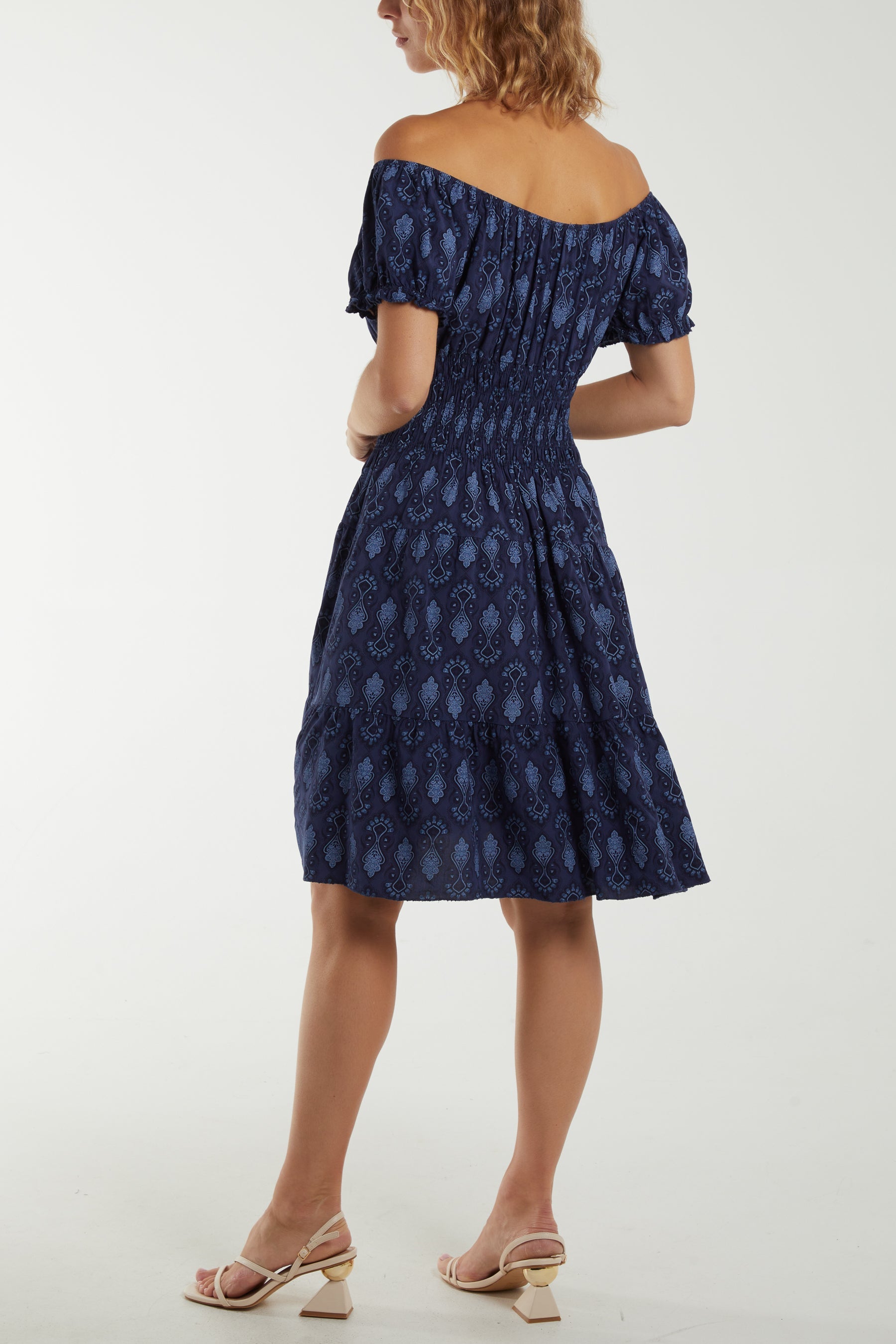 Bardot Moroccan Print Button Dress Dresses WearAll