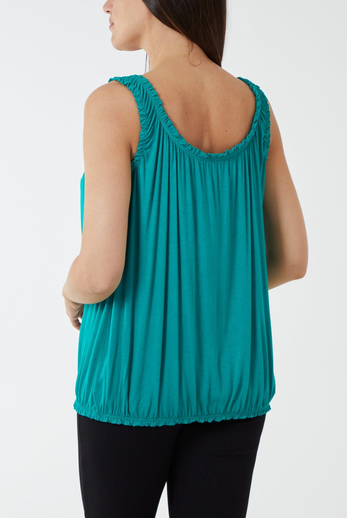 Balloon Ruffle Neck Vest TOPMF2 WearAll