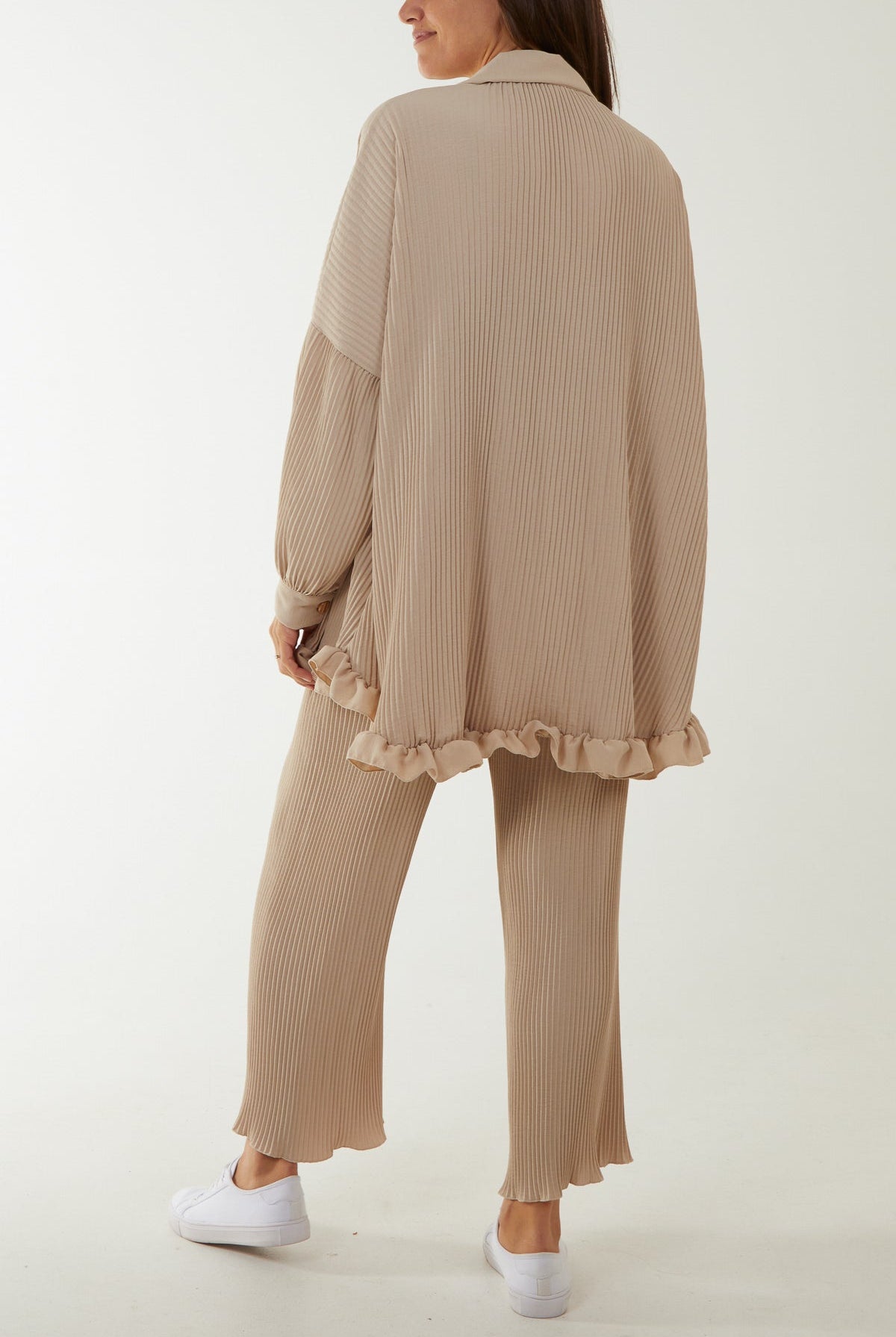 Plisse Shirt & Trouser Co-Ord Set Co-Ords WearAll