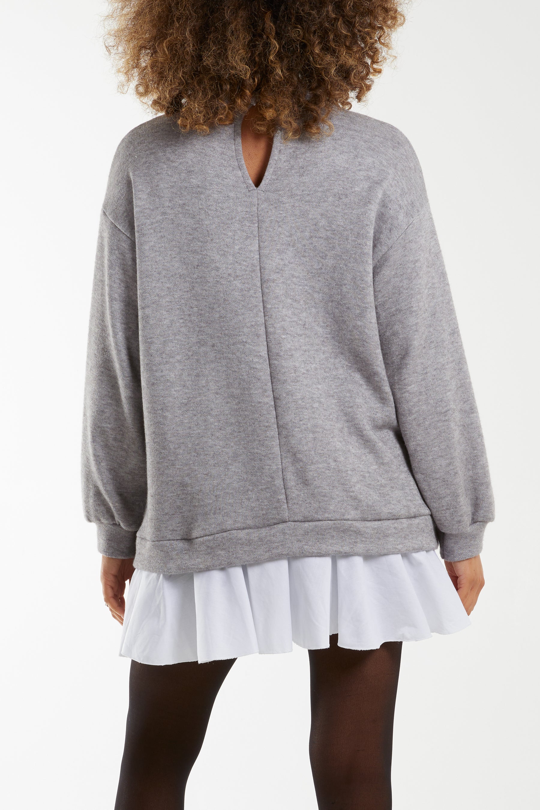 Two In One Knitted Collar Top Jumpers WearAll