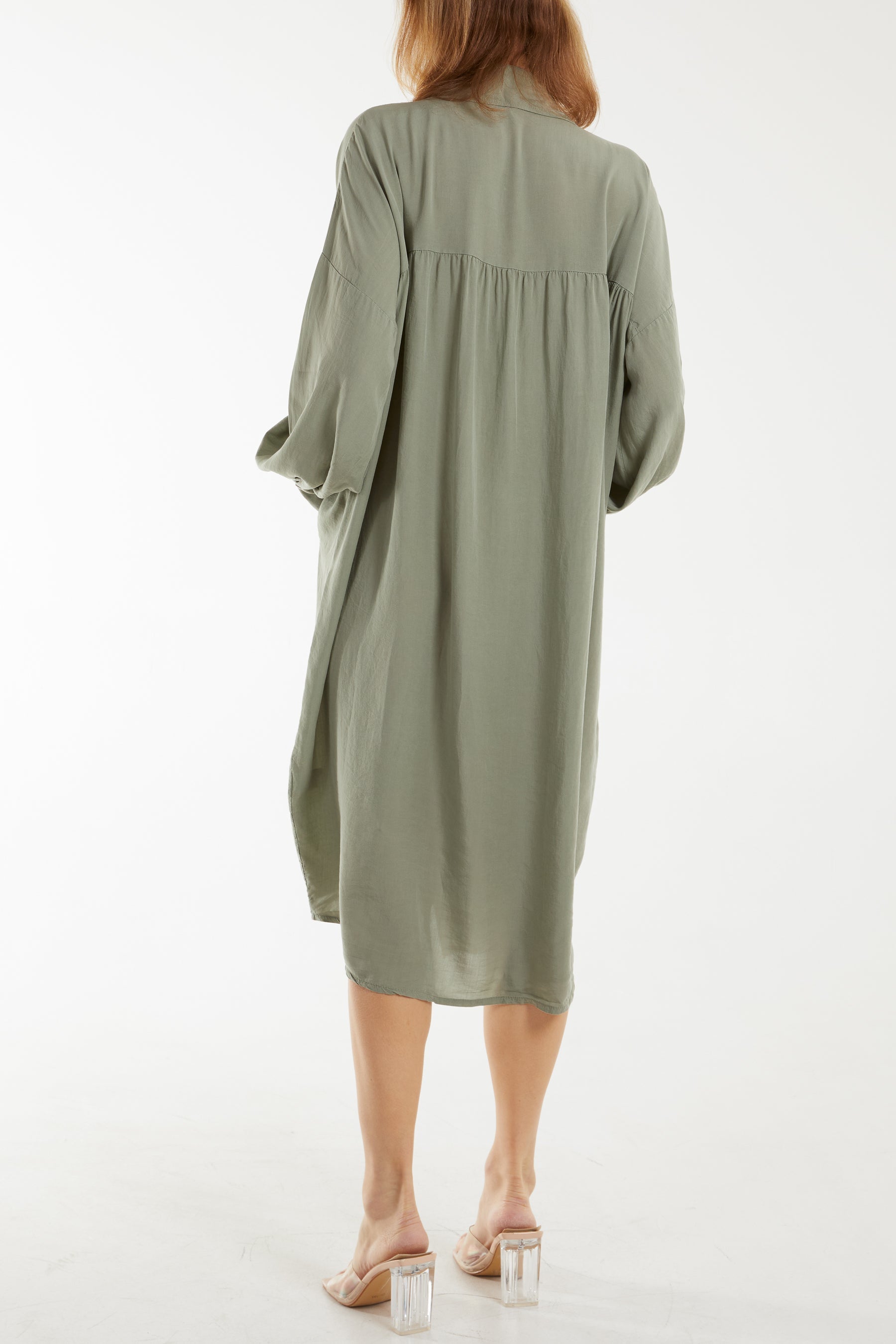 Long Sleeve Pockets Shirt Dress Dresses WearAll