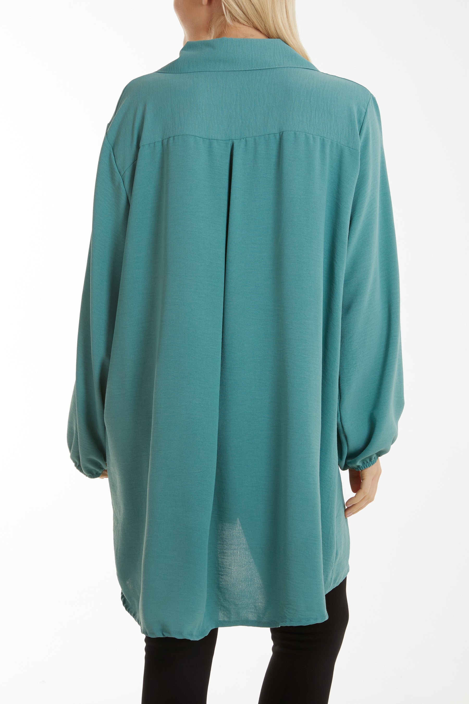 Front Flaps Long Sleeve Oversized Shirt Shirts WearAll