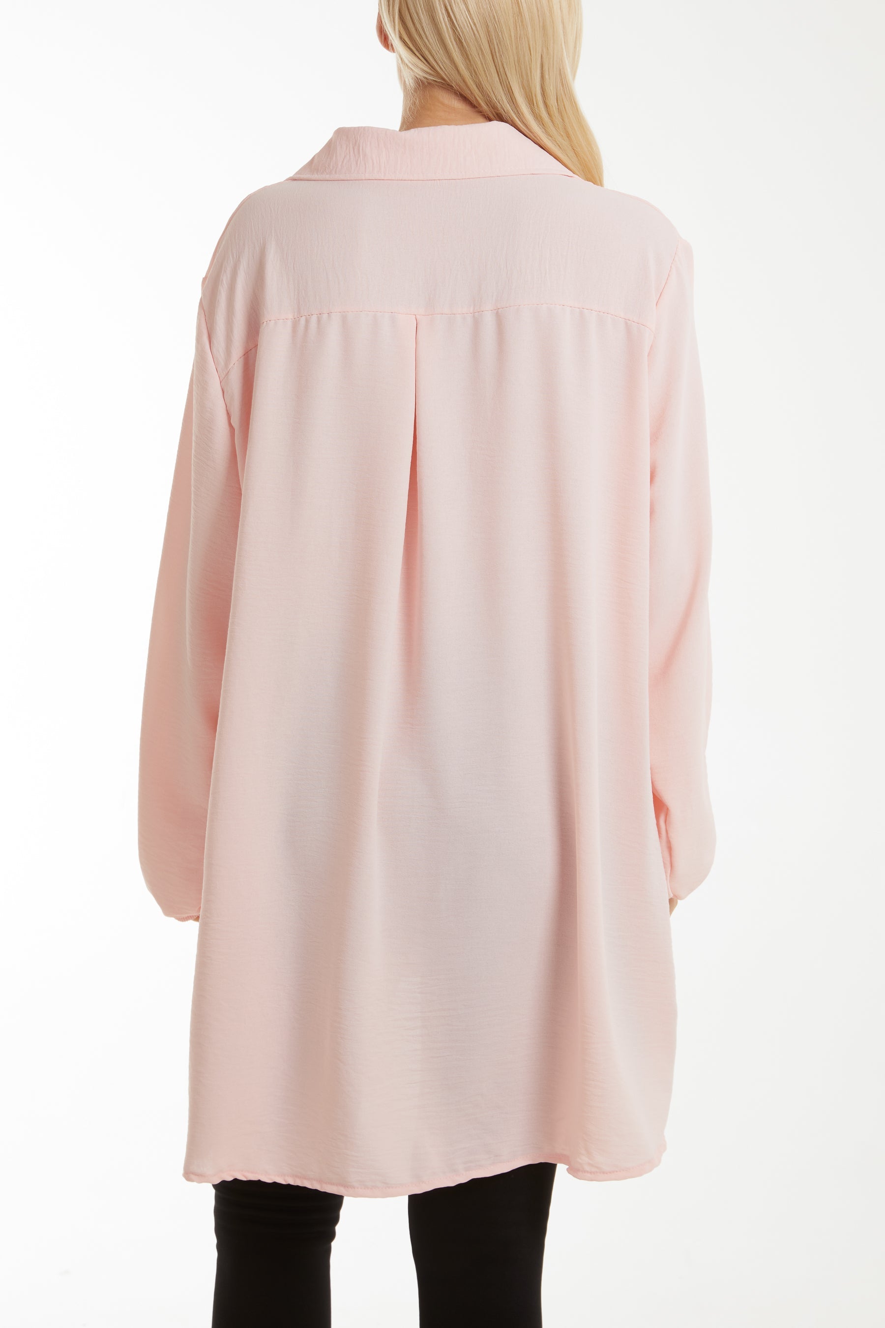 Front Flaps Long Sleeve Oversized Shirt Shirts WearAll