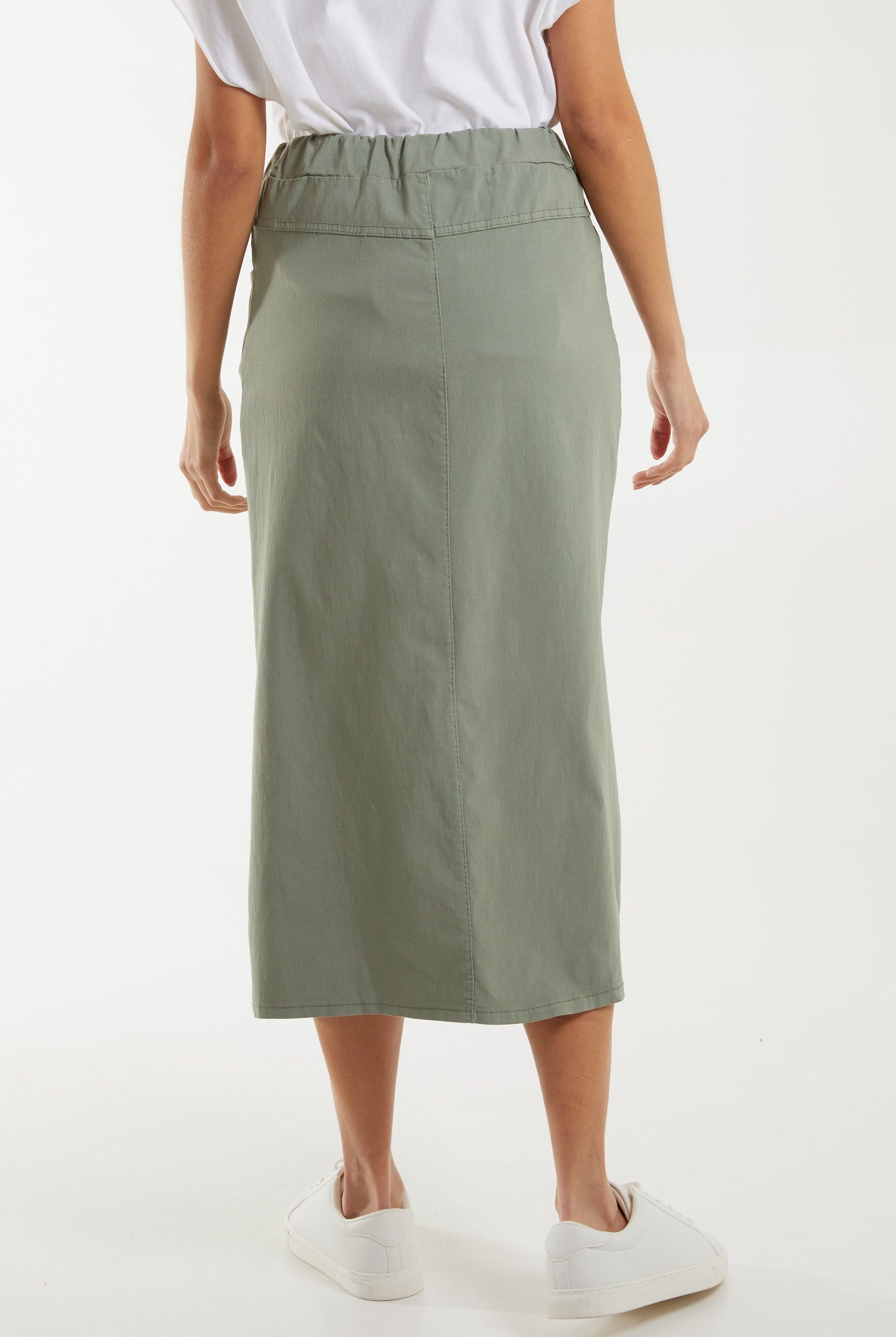 Magic String Front Split Pencil Skirt Skirts WearAll