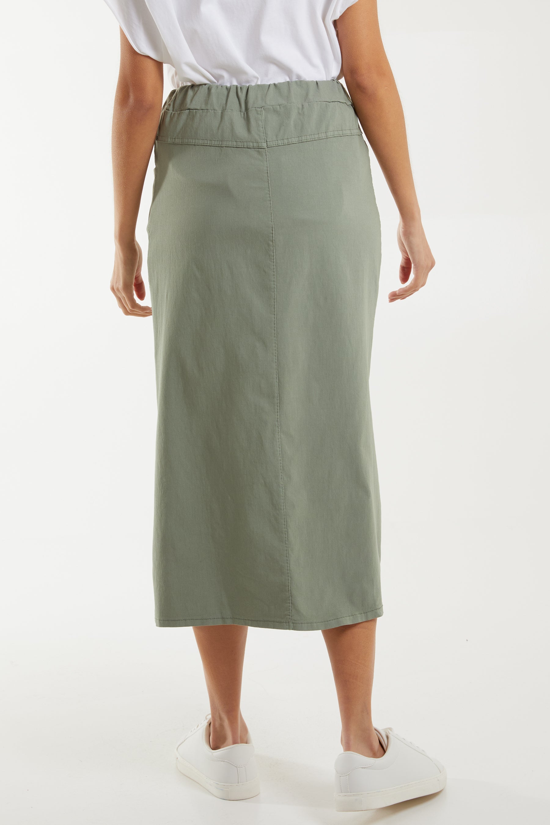 Magic String Front Split Pencil Skirt Skirts WearAll