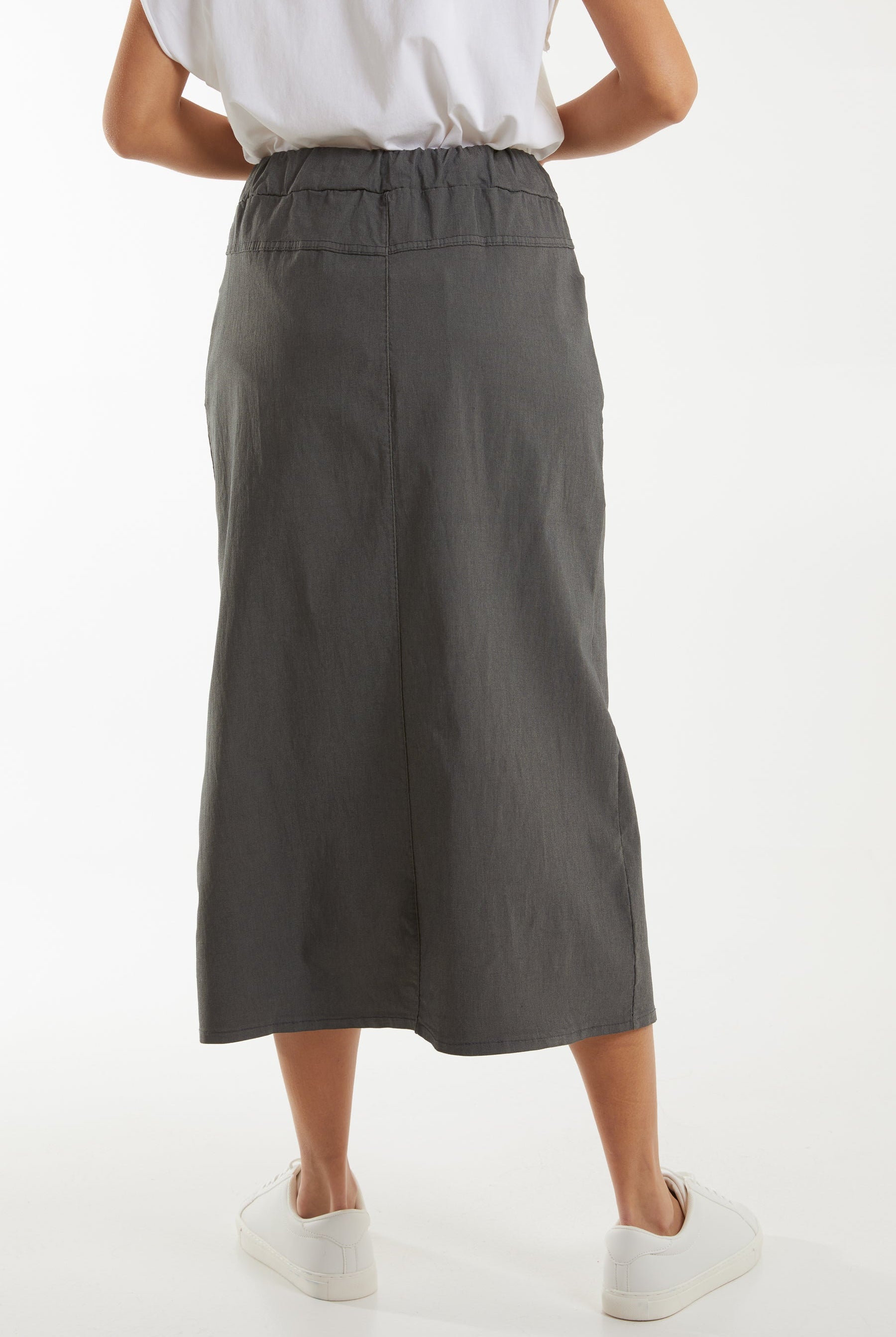 Magic String Front Split Pencil Skirt Skirts WearAll