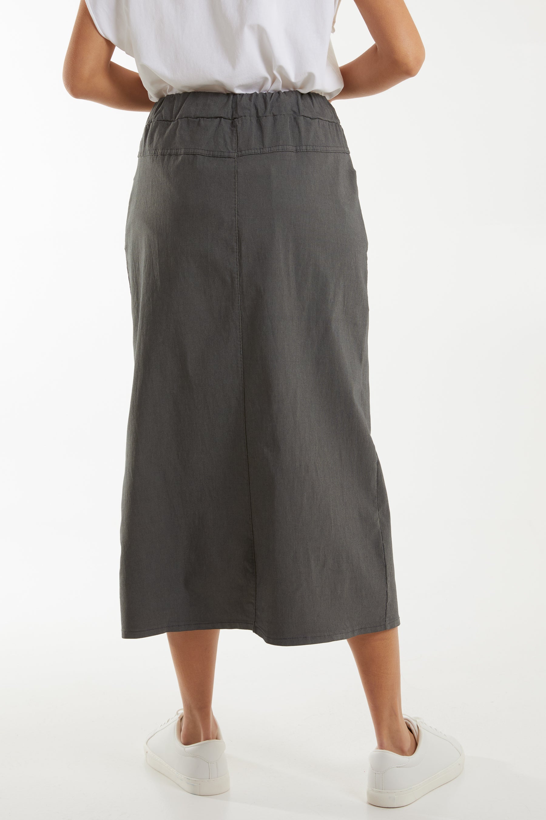 Magic String Front Split Pencil Skirt Skirts WearAll