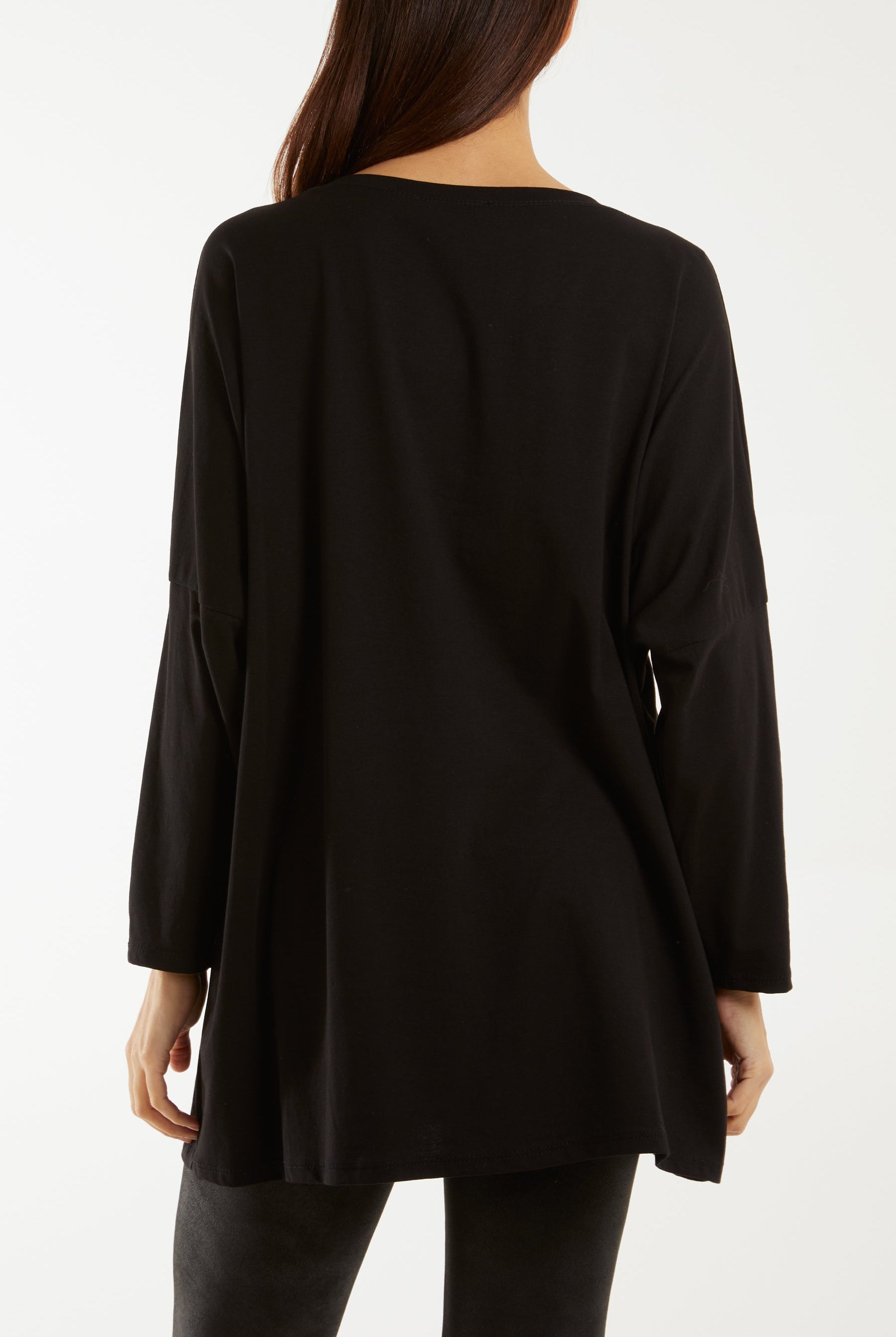 "Love" Rainbow Sequin Long Sleeve Top T-shirts WearAll