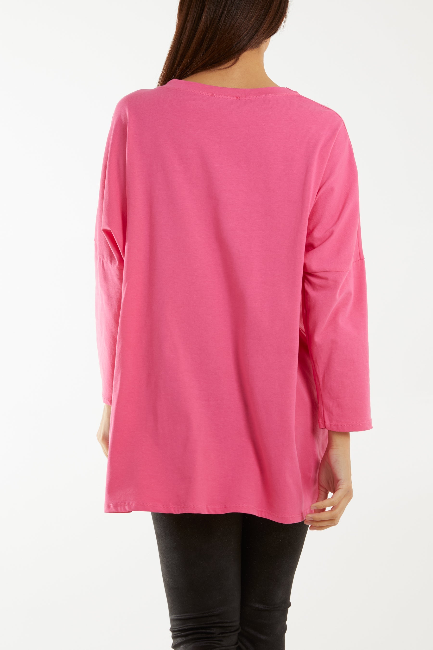 "Love" Rainbow Sequin Long Sleeve Top T-shirts WearAll