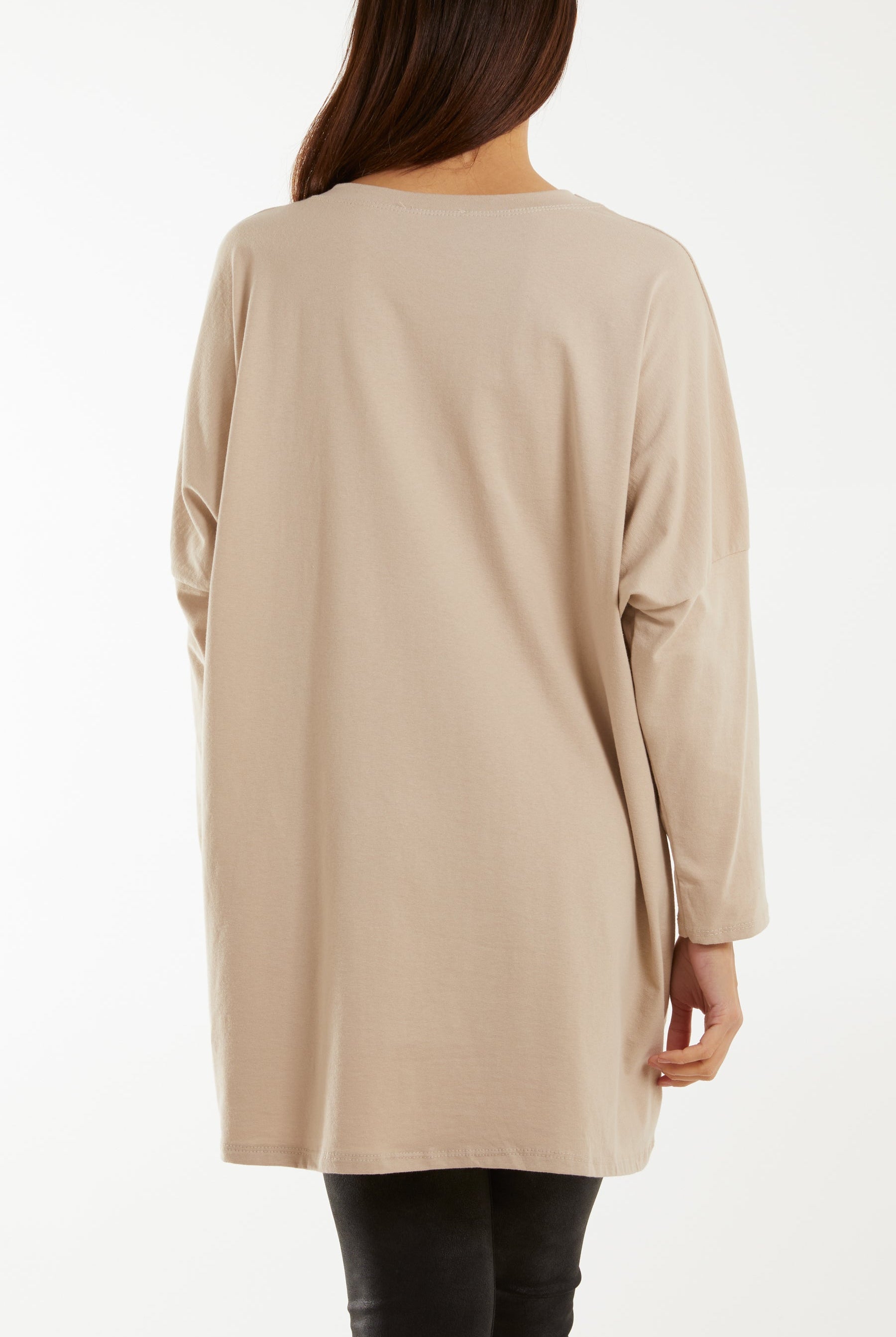 "Love" Rainbow Sequin Long Sleeve Top T-shirts WearAll