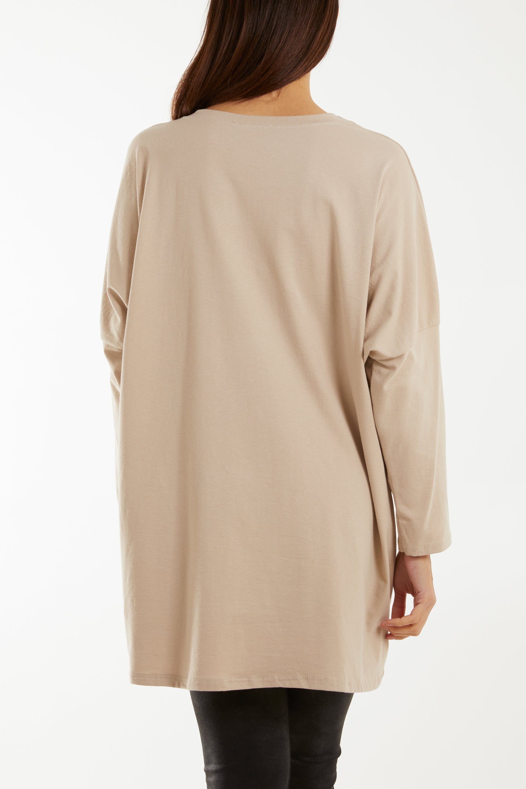 "Love" Rainbow Sequin Long Sleeve Top T-shirts WearAll