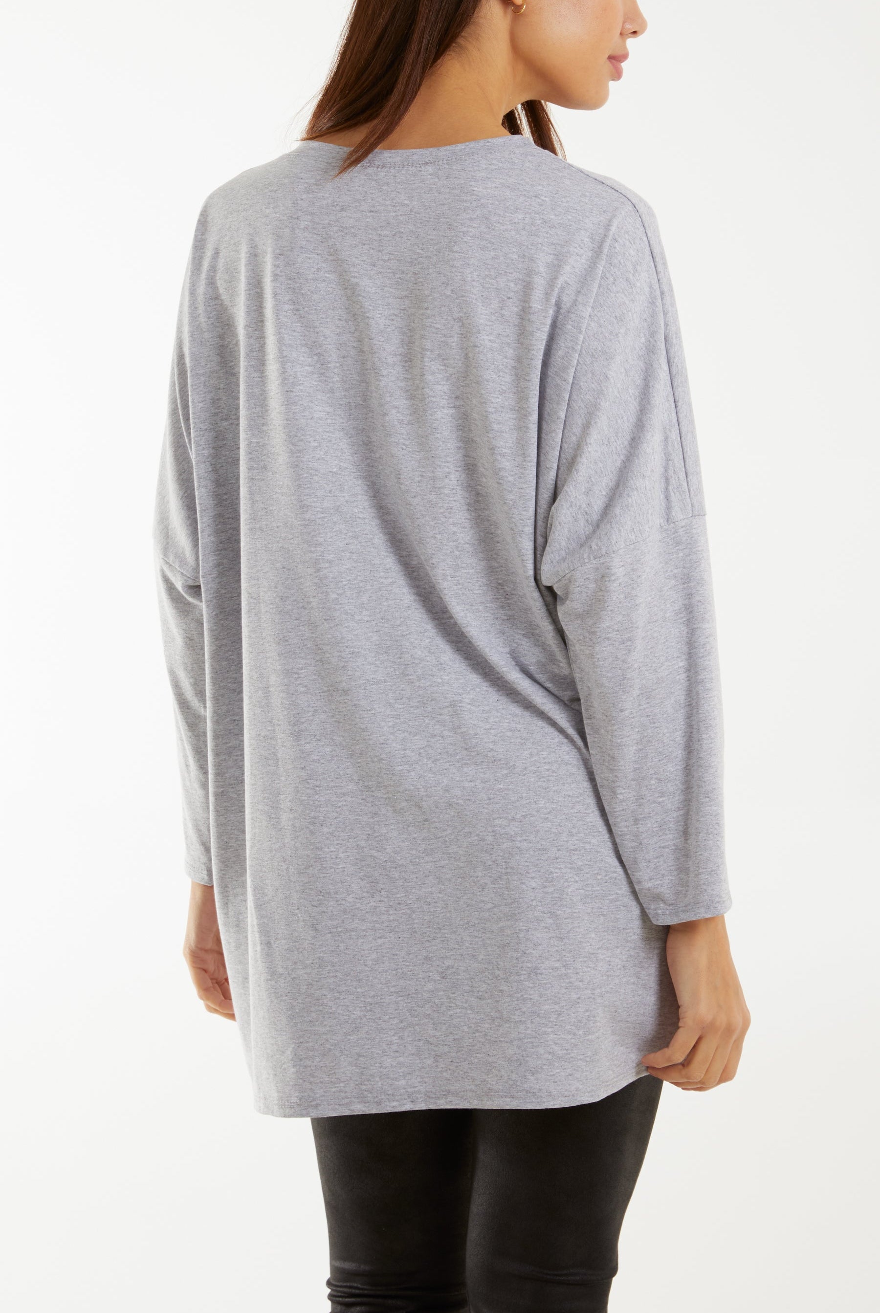 "Love" Rainbow Sequin Long Sleeve Top T-shirts WearAll