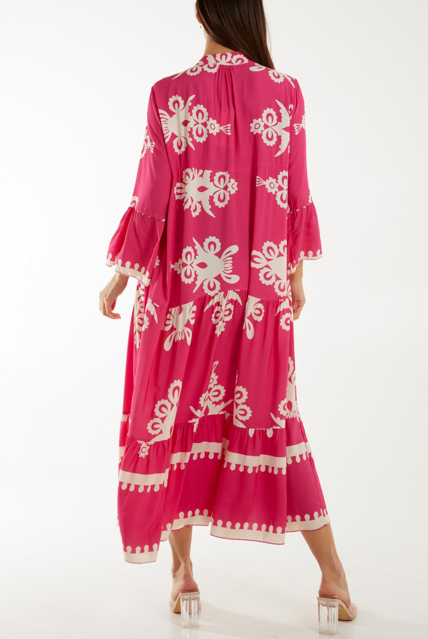 Printed Tiered Maxi Dress Dresses WearAll