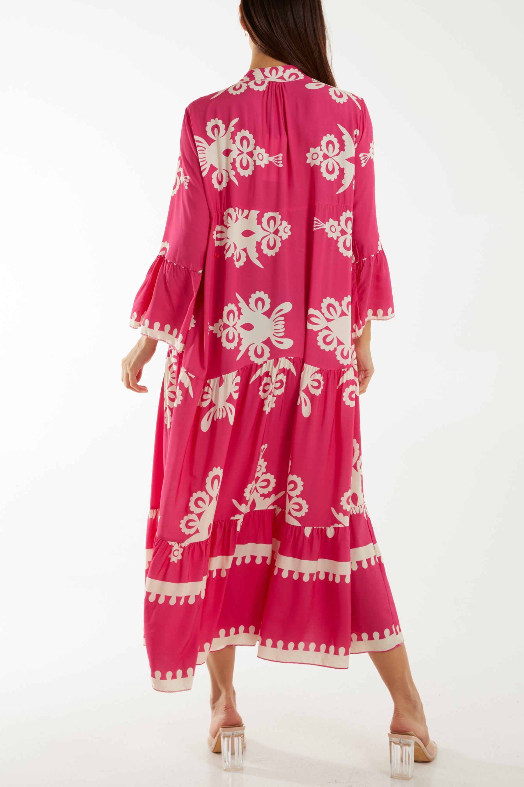 Printed Tiered Maxi Dress Dresses WearAll