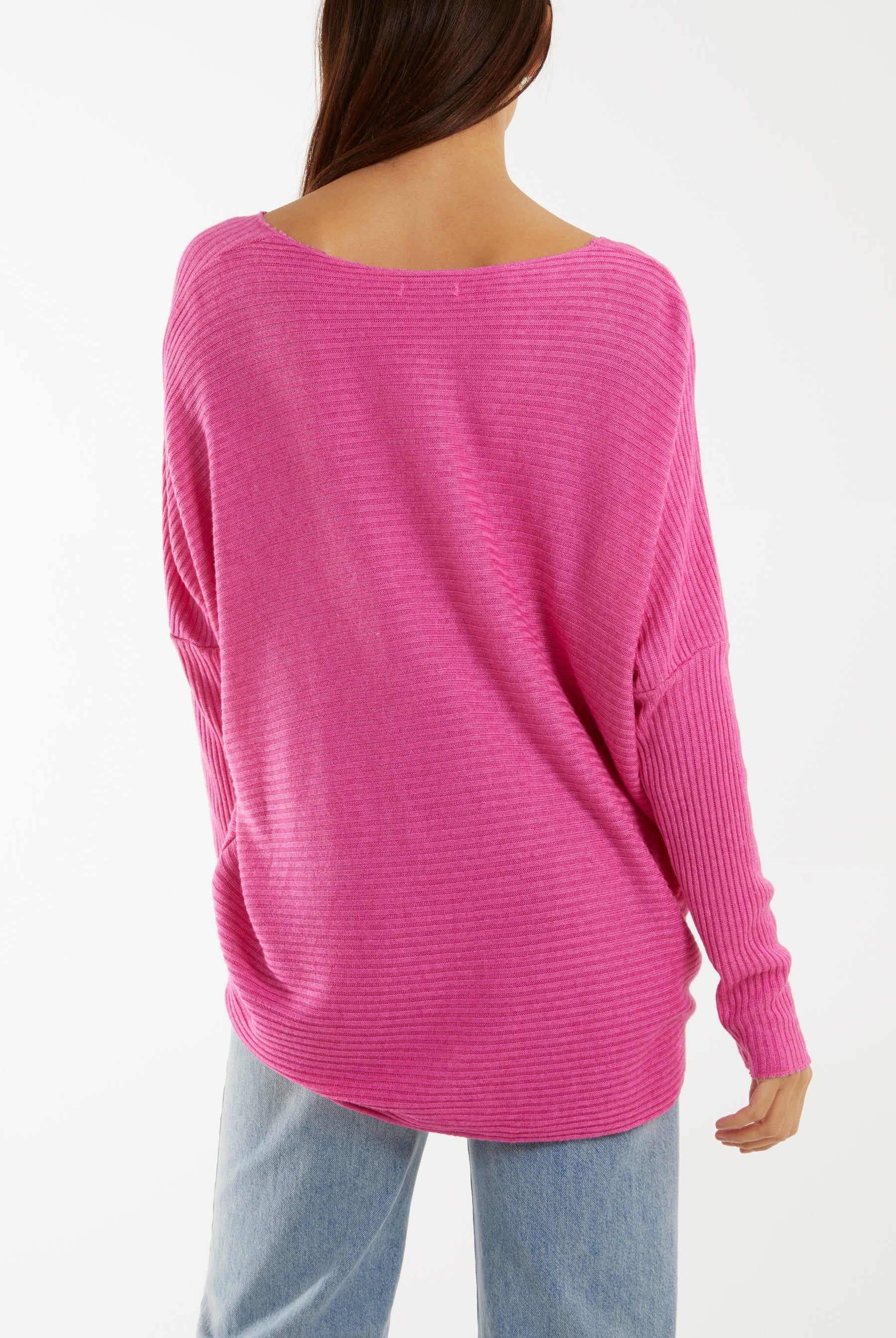 Wool Blend Floral Ribbed Knit Jumper Jumpers WearAll