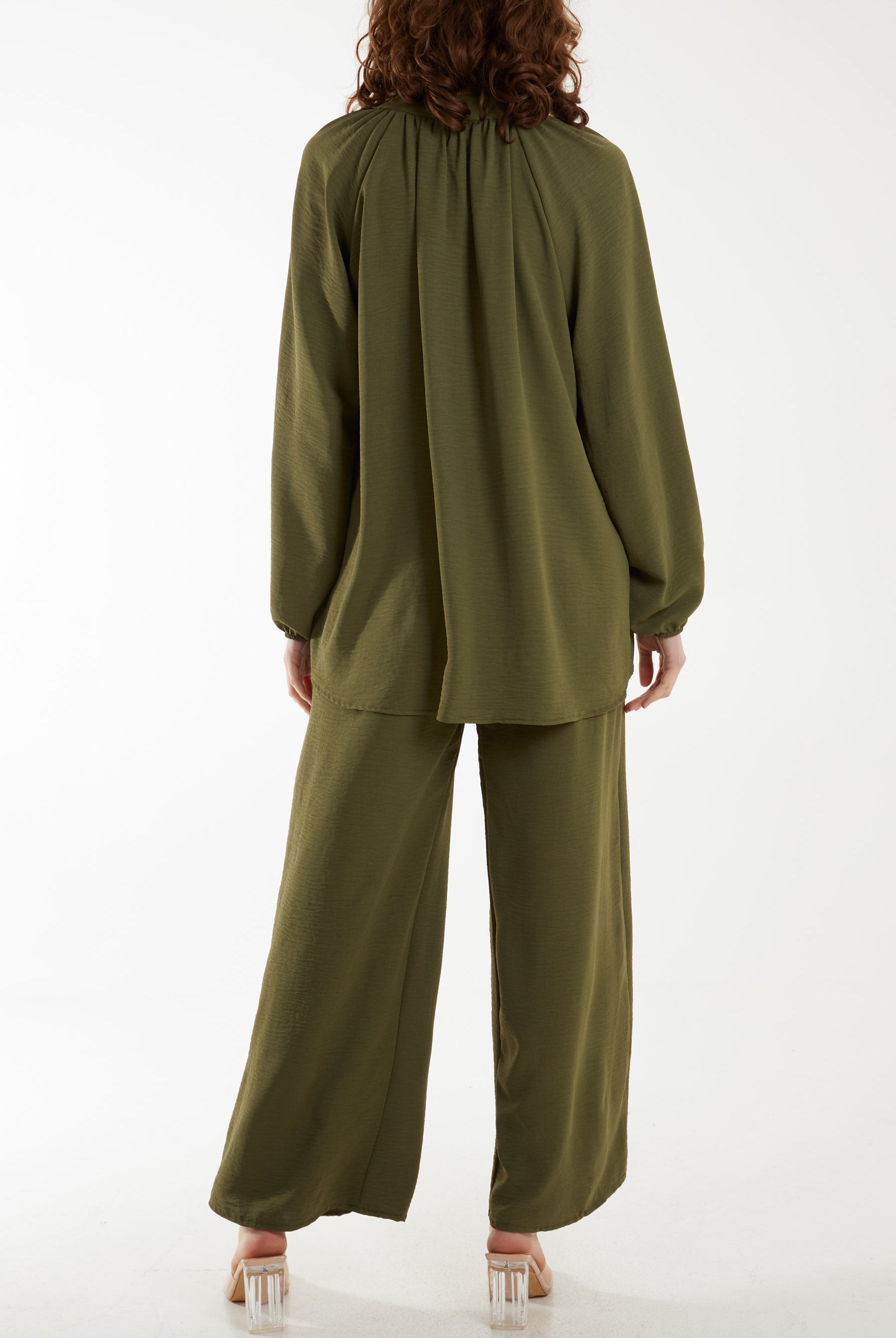 Grandad Blouse & Culotte Trouser Co-Ord Set Co-Ords WearAll