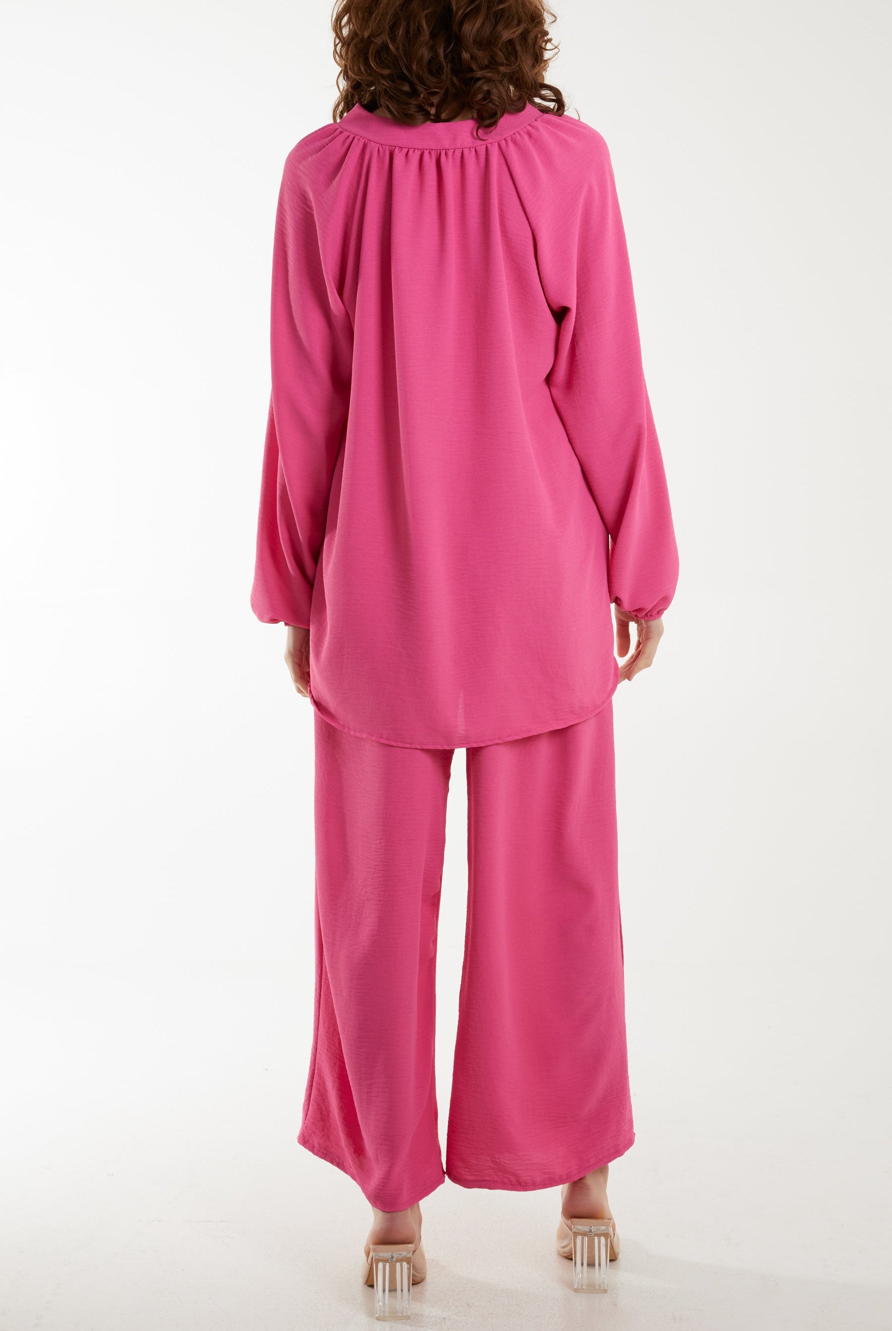 Grandad Blouse & Culotte Trouser Co-Ord Set Co-Ords WearAll