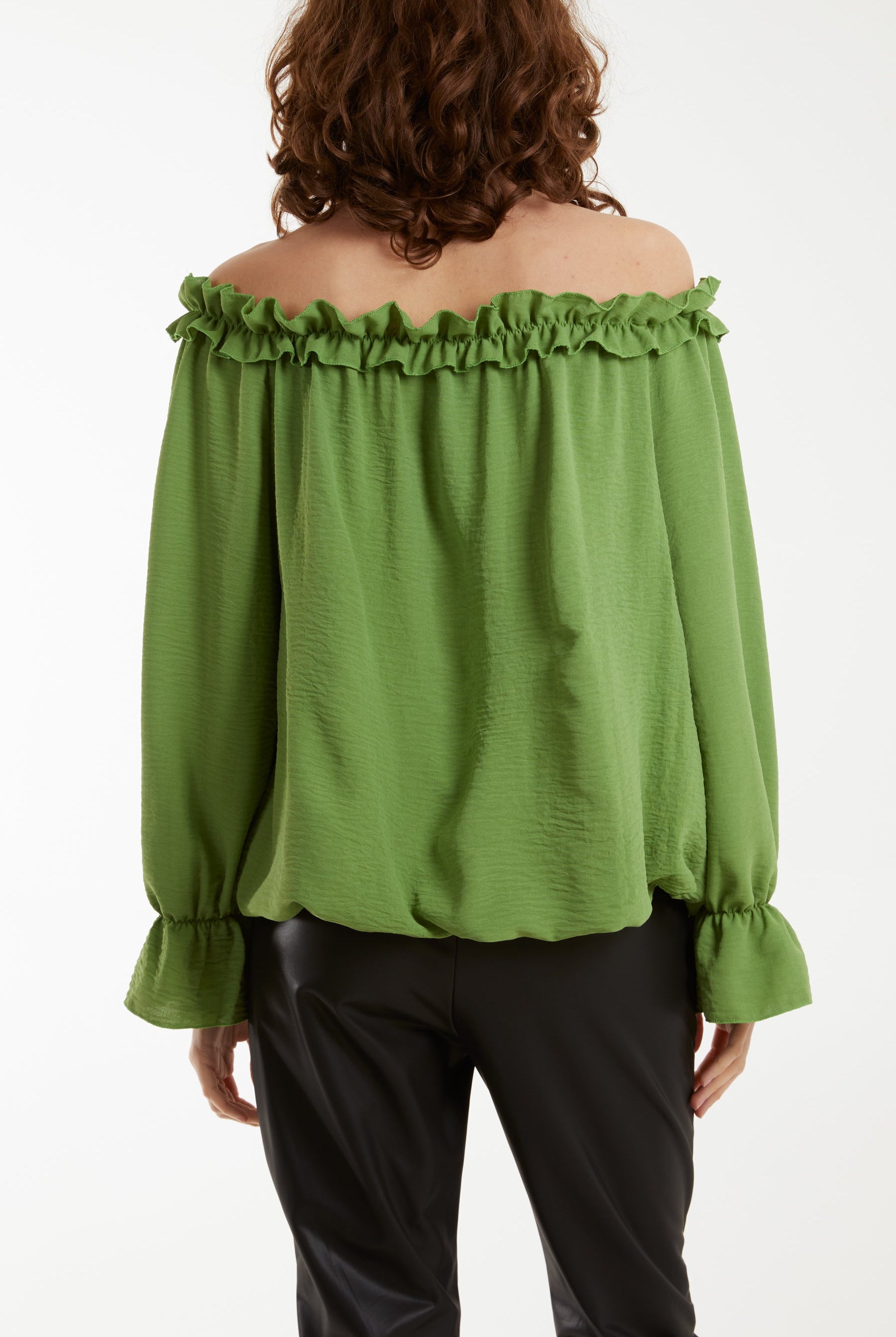 Bardot Ruffle Bubble Hem Blouse Tops WearAll