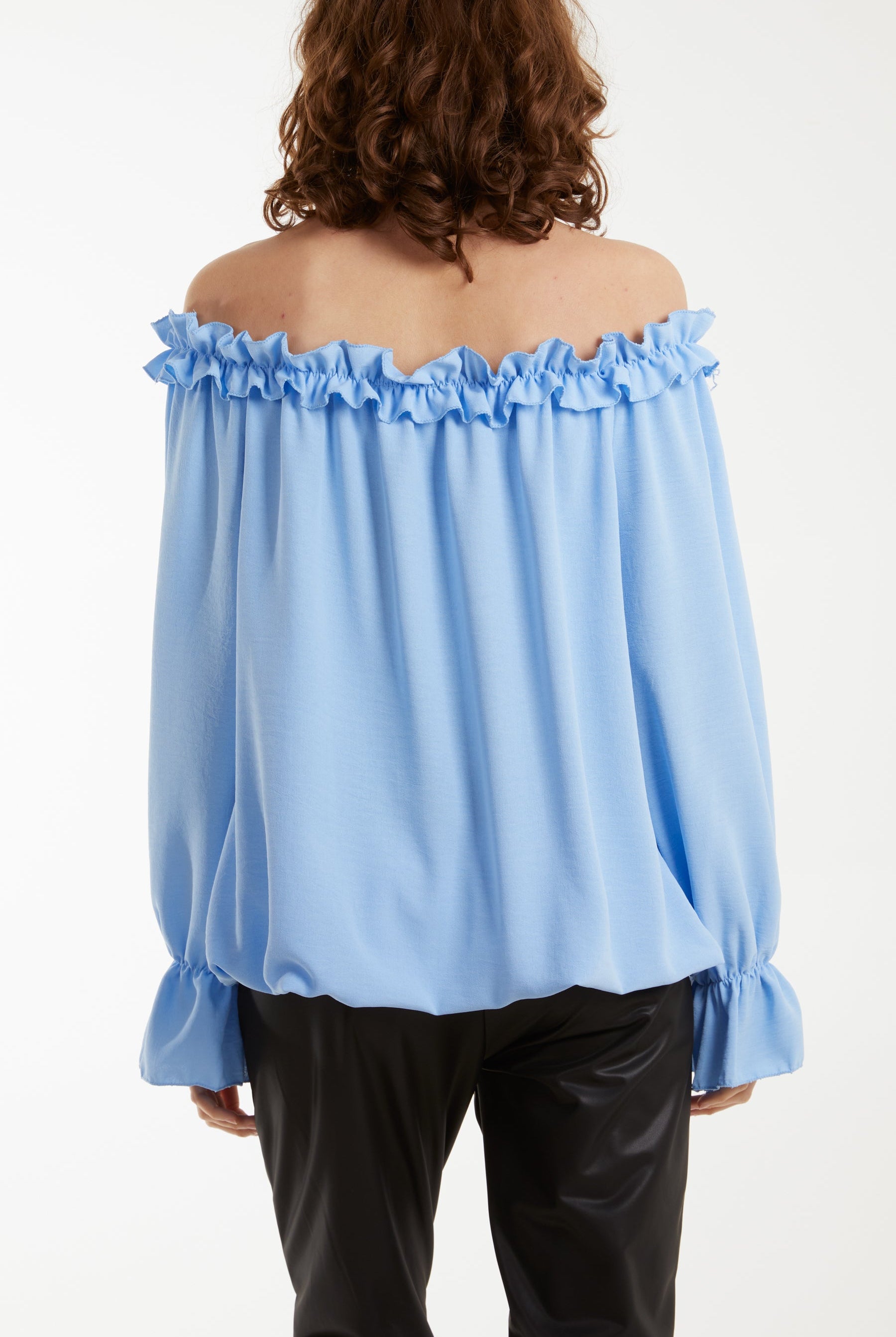 Bardot Ruffle Bubble Hem Blouse Tops WearAll