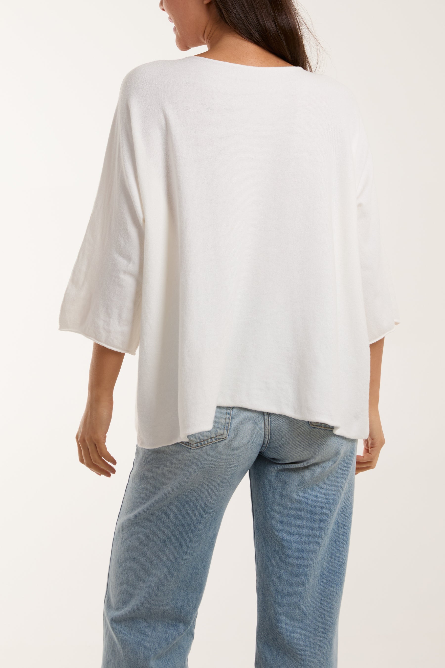 Multicolour Daisy 3/4 Sleeve Jumper Jumpers WearAll