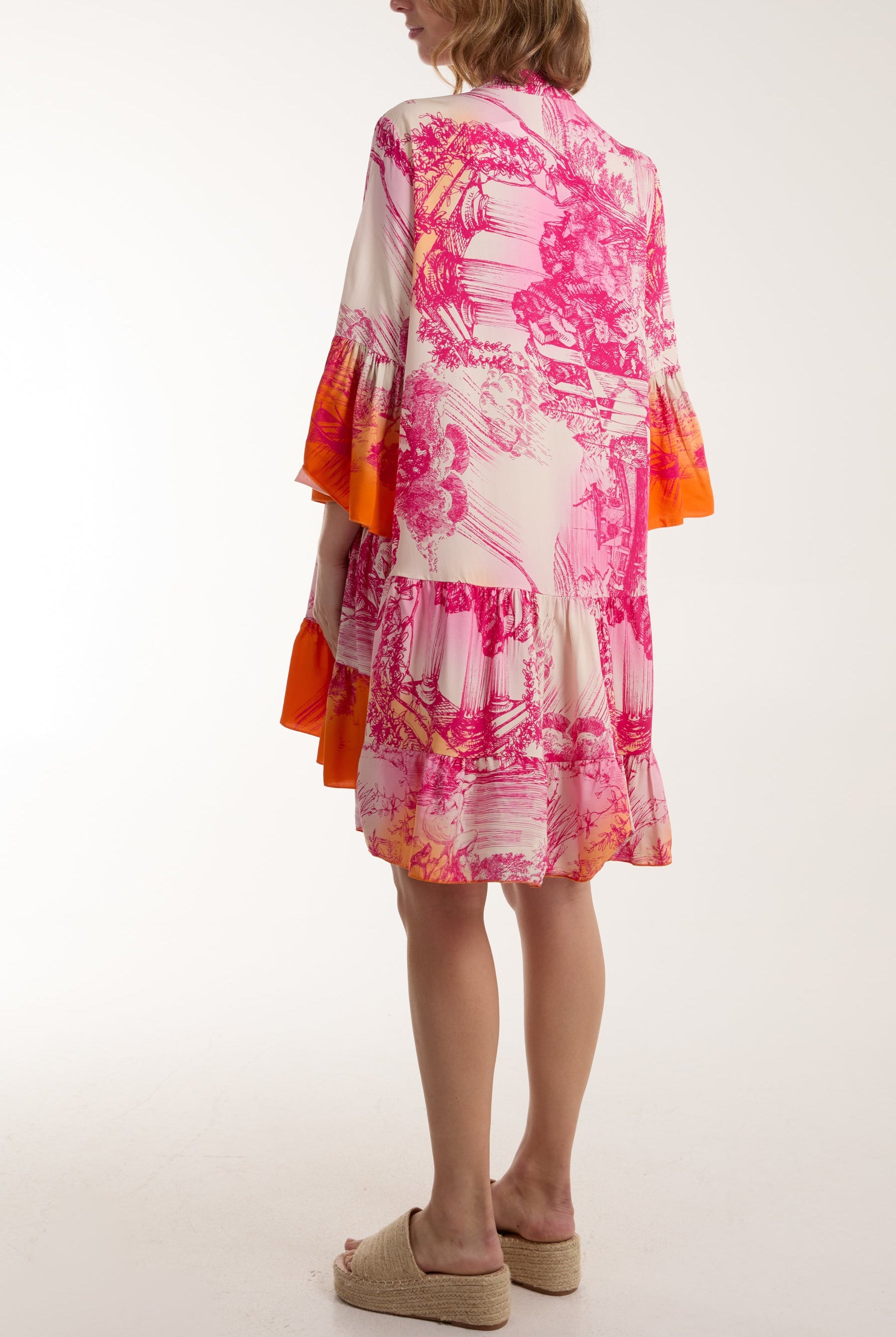 Tassels Toile De Jouy Tiered Dress Dresses WearAll