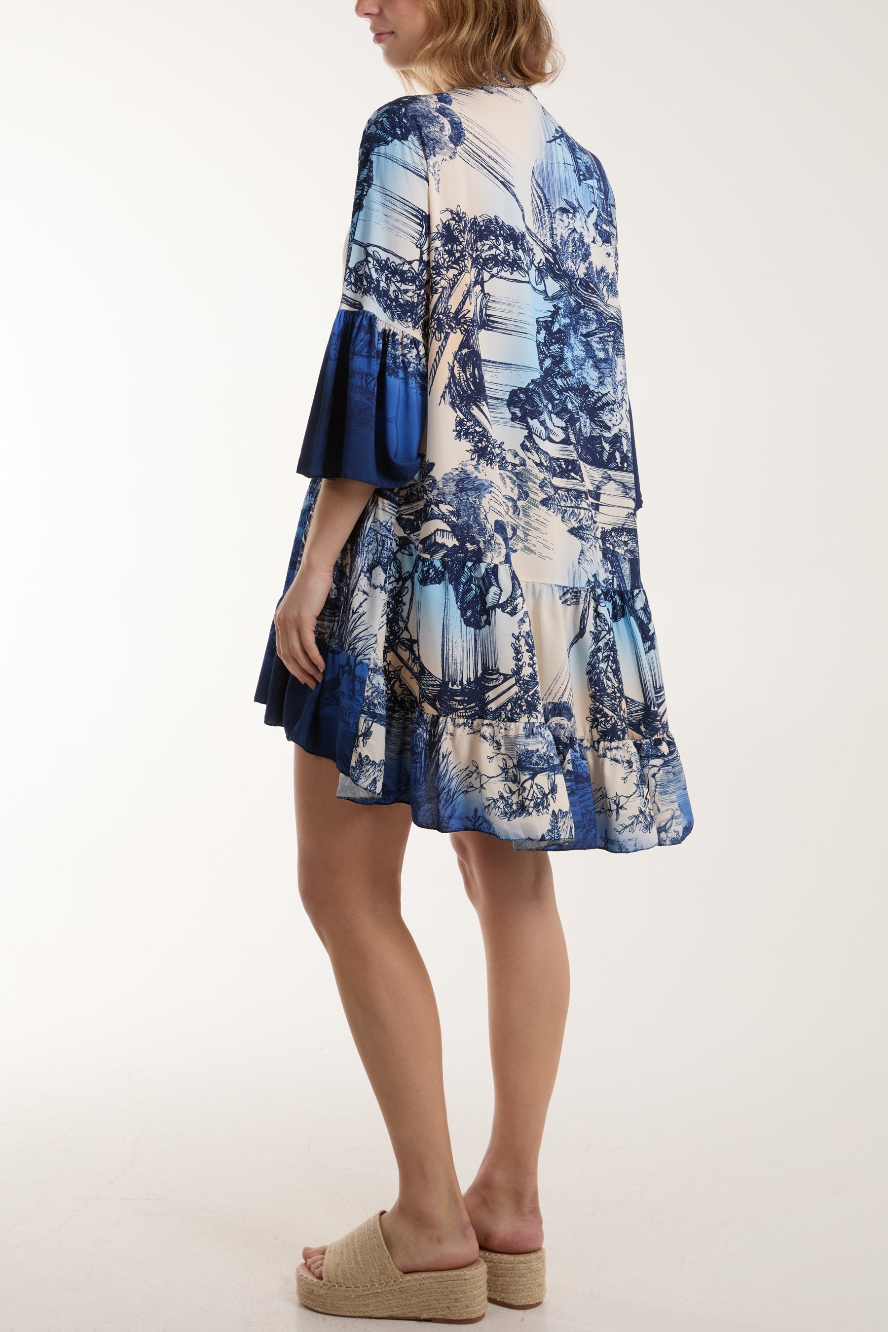 Tassels Toile De Jouy Tiered Dress Dresses WearAll