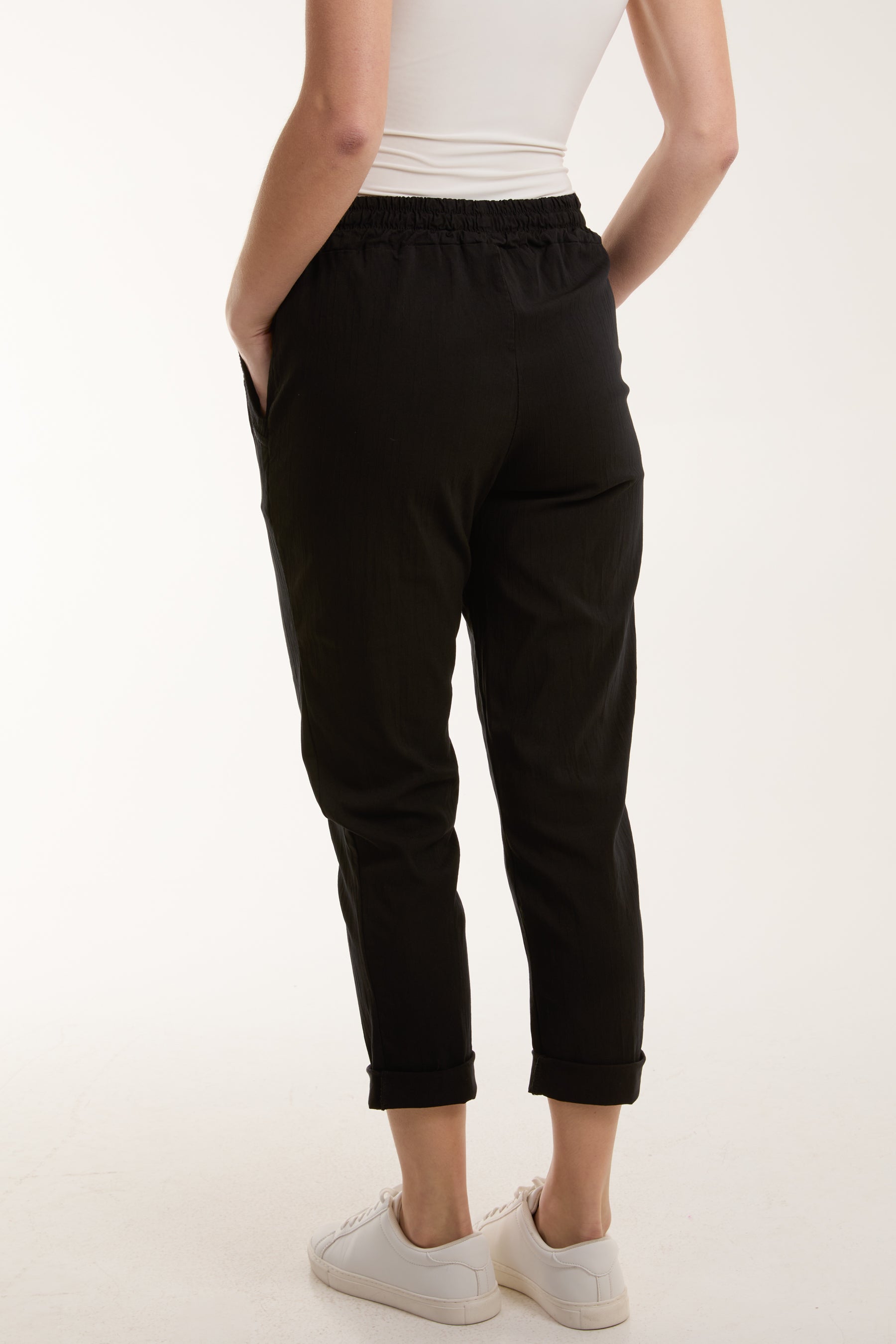 Texture Stripe Pocket Panel Trousers Trousers WearAll