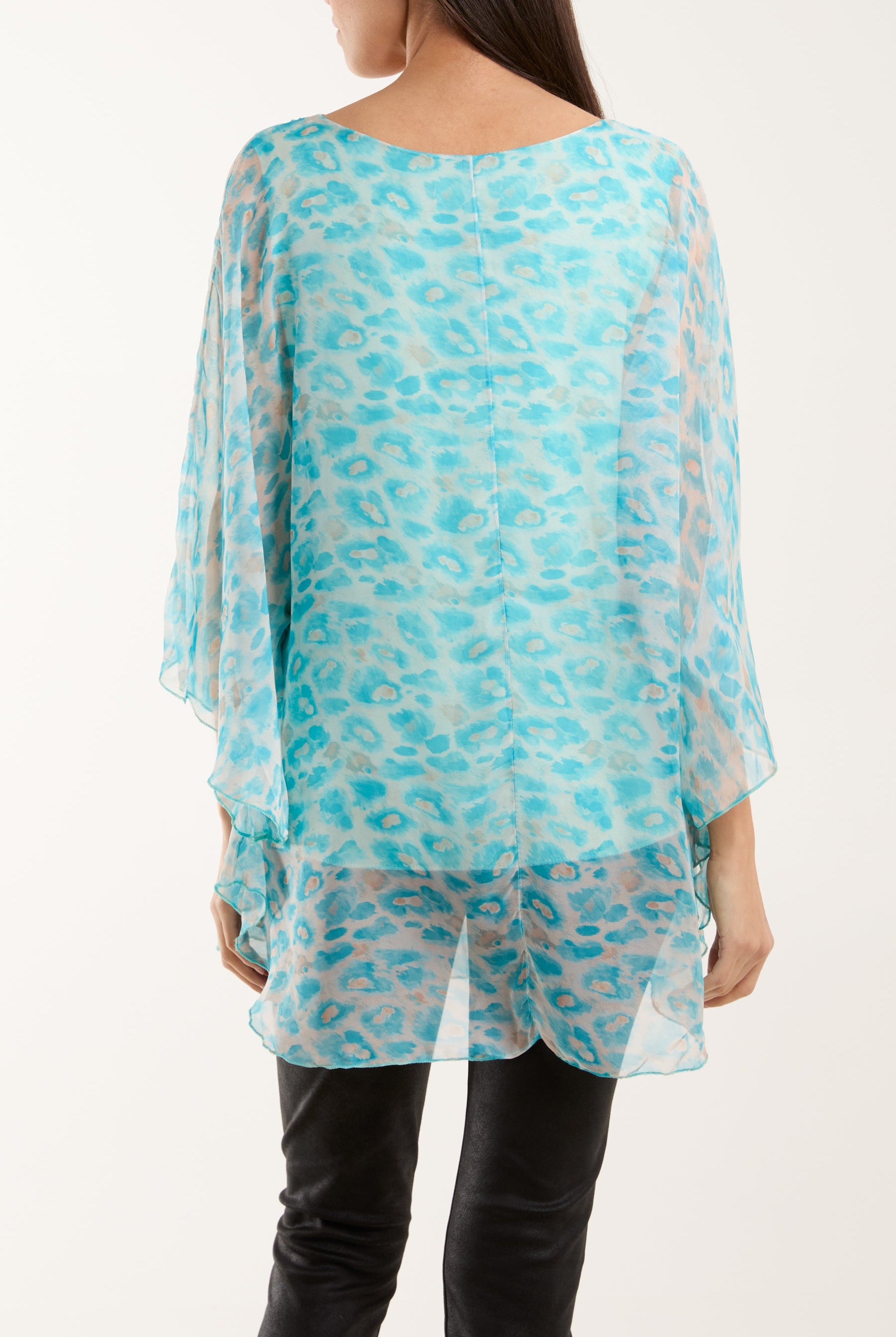 Silk Like Leopard Print Top Blouses WearAll