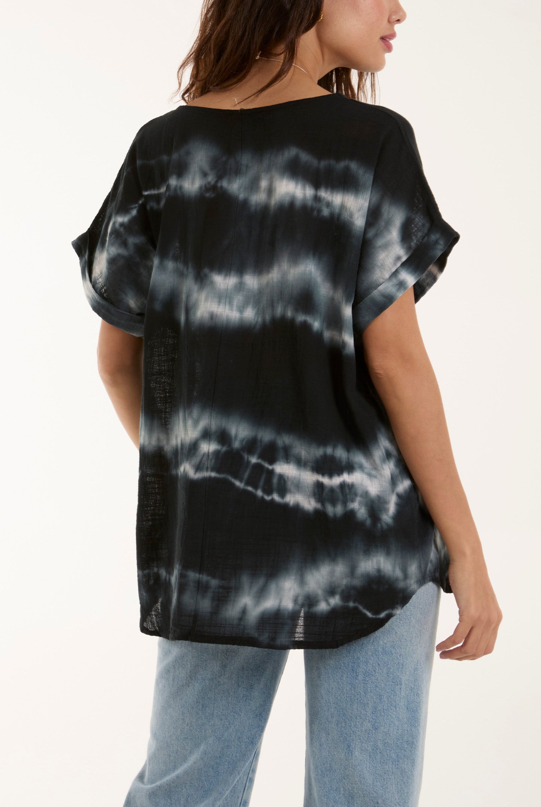 Necklace Tie Dye Cotton Top Tops WearAll