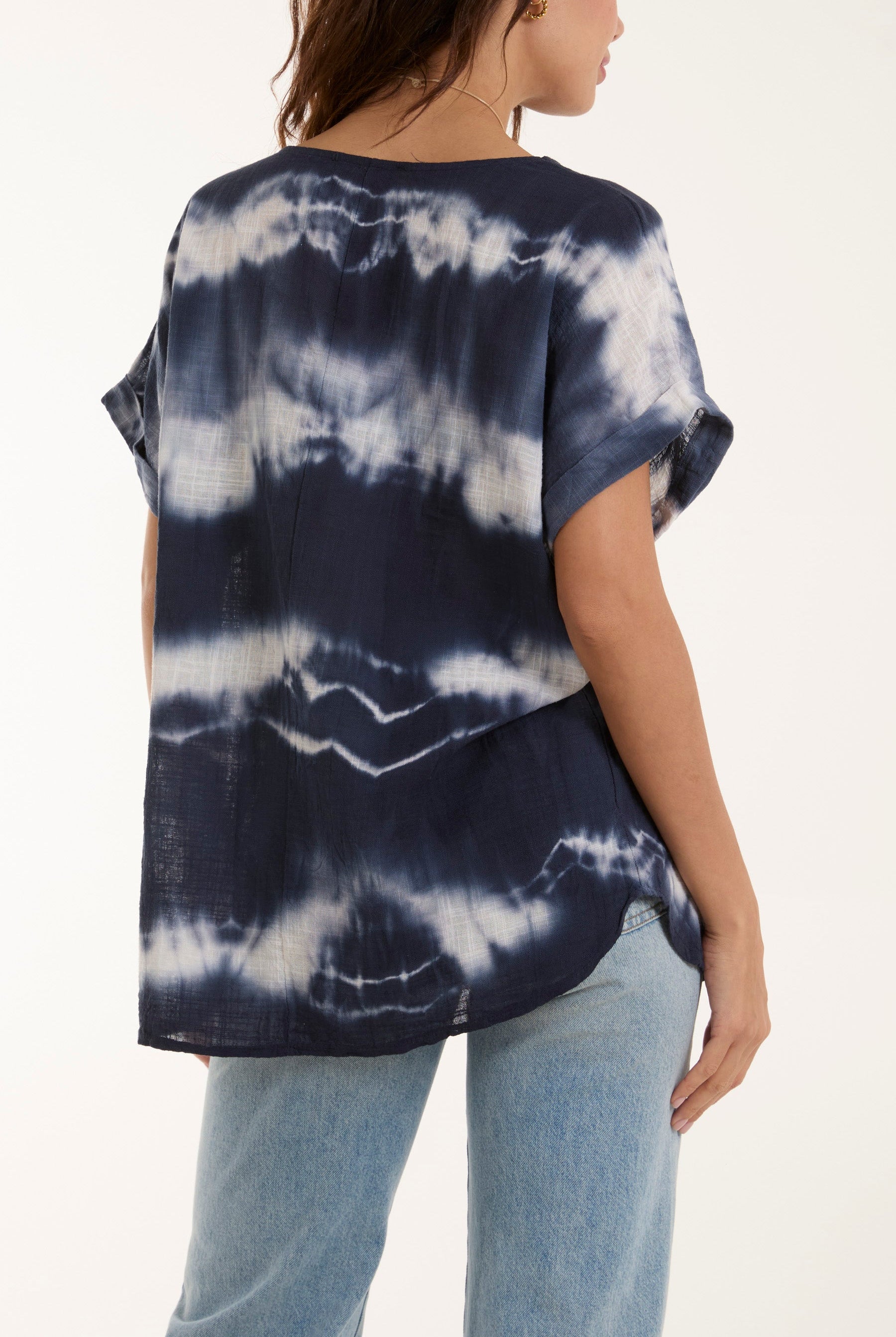 Necklace Tie Dye Cotton Top Tops WearAll