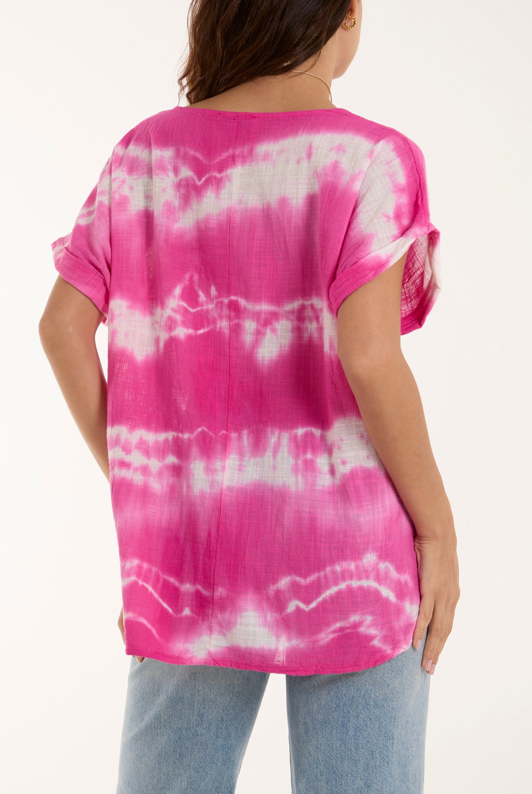 Necklace Tie Dye Cotton Top Tops WearAll
