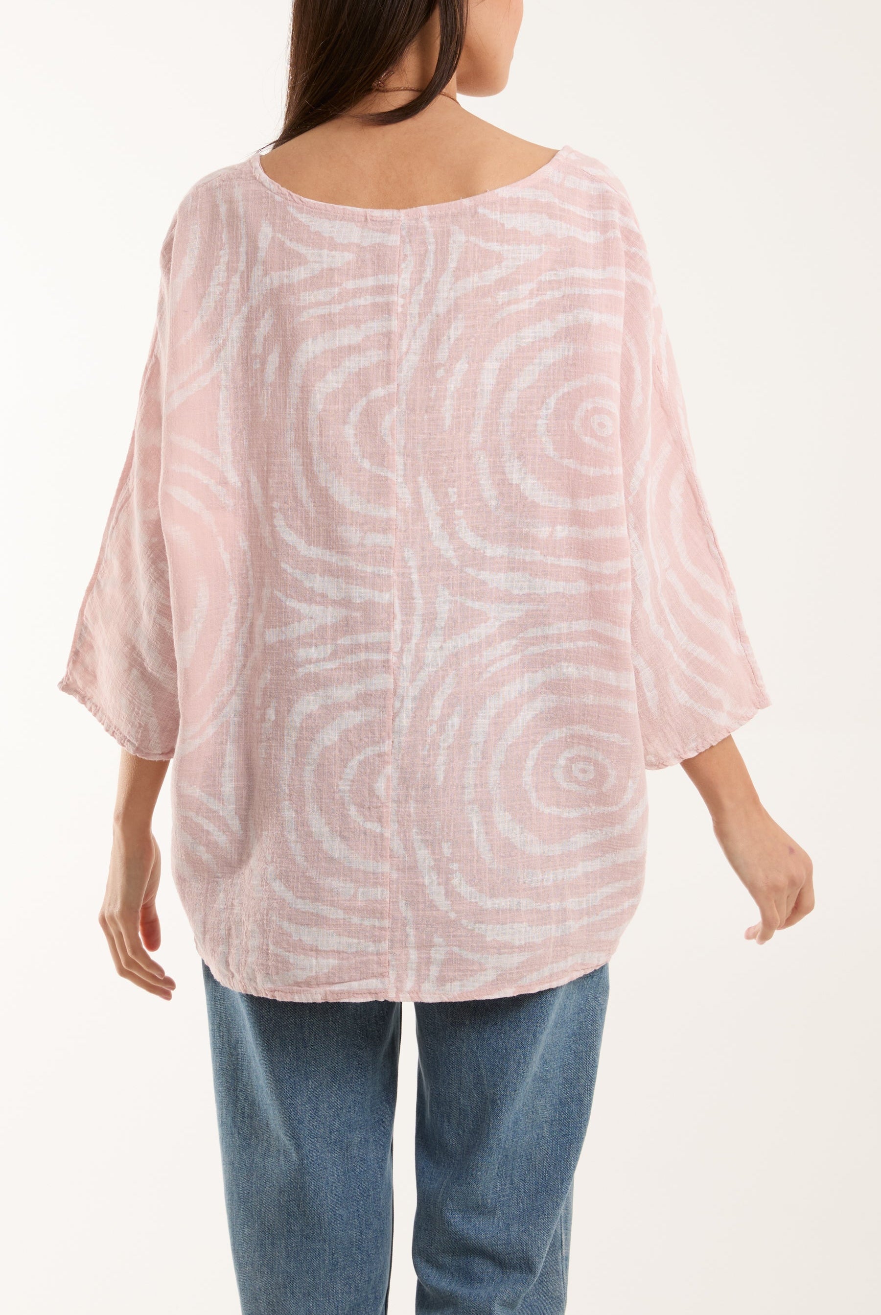 Swirl Necklace 3/4 Sleeve Blouse Blouses WearAll