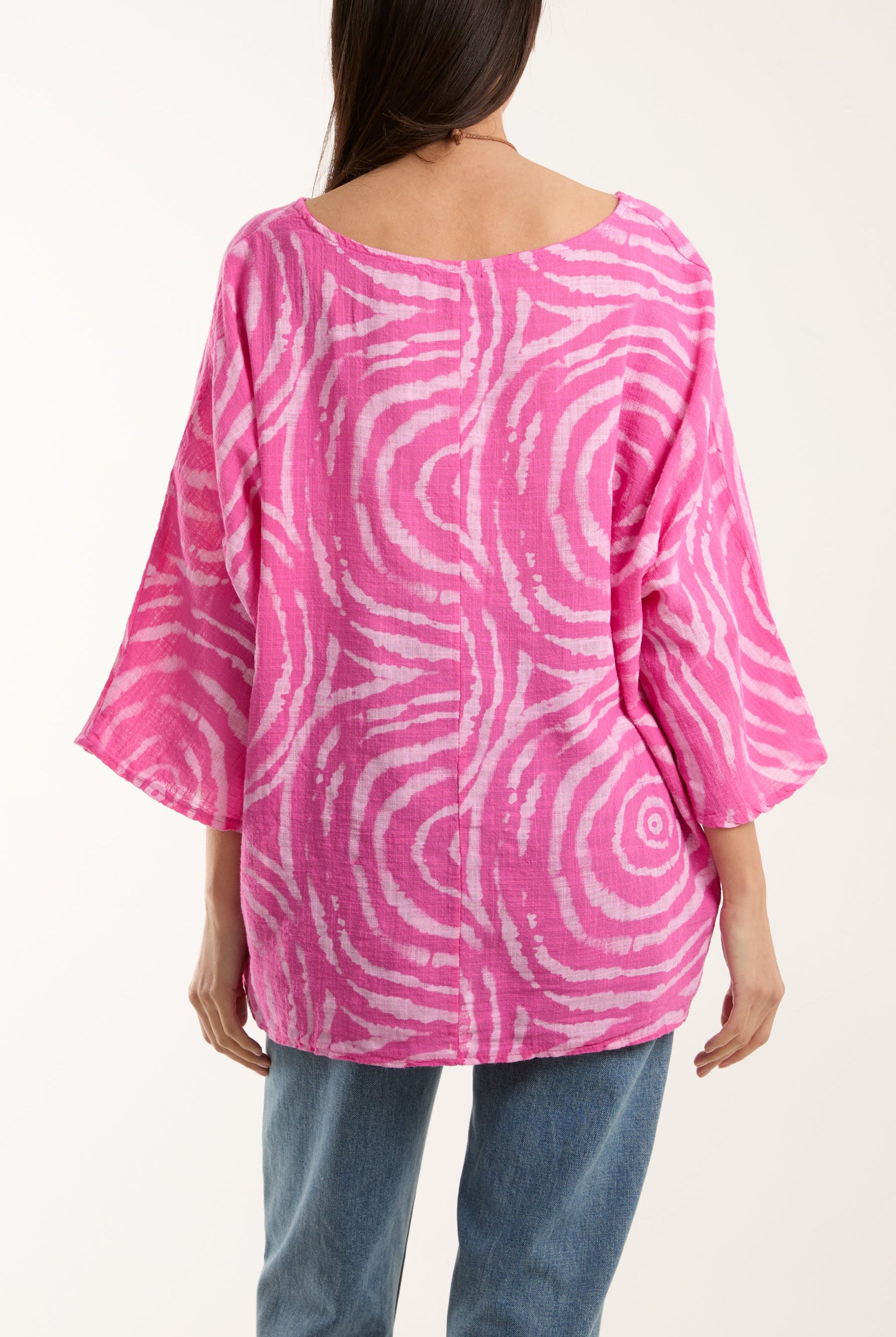 Swirl Necklace 3/4 Sleeve Blouse Blouses WearAll