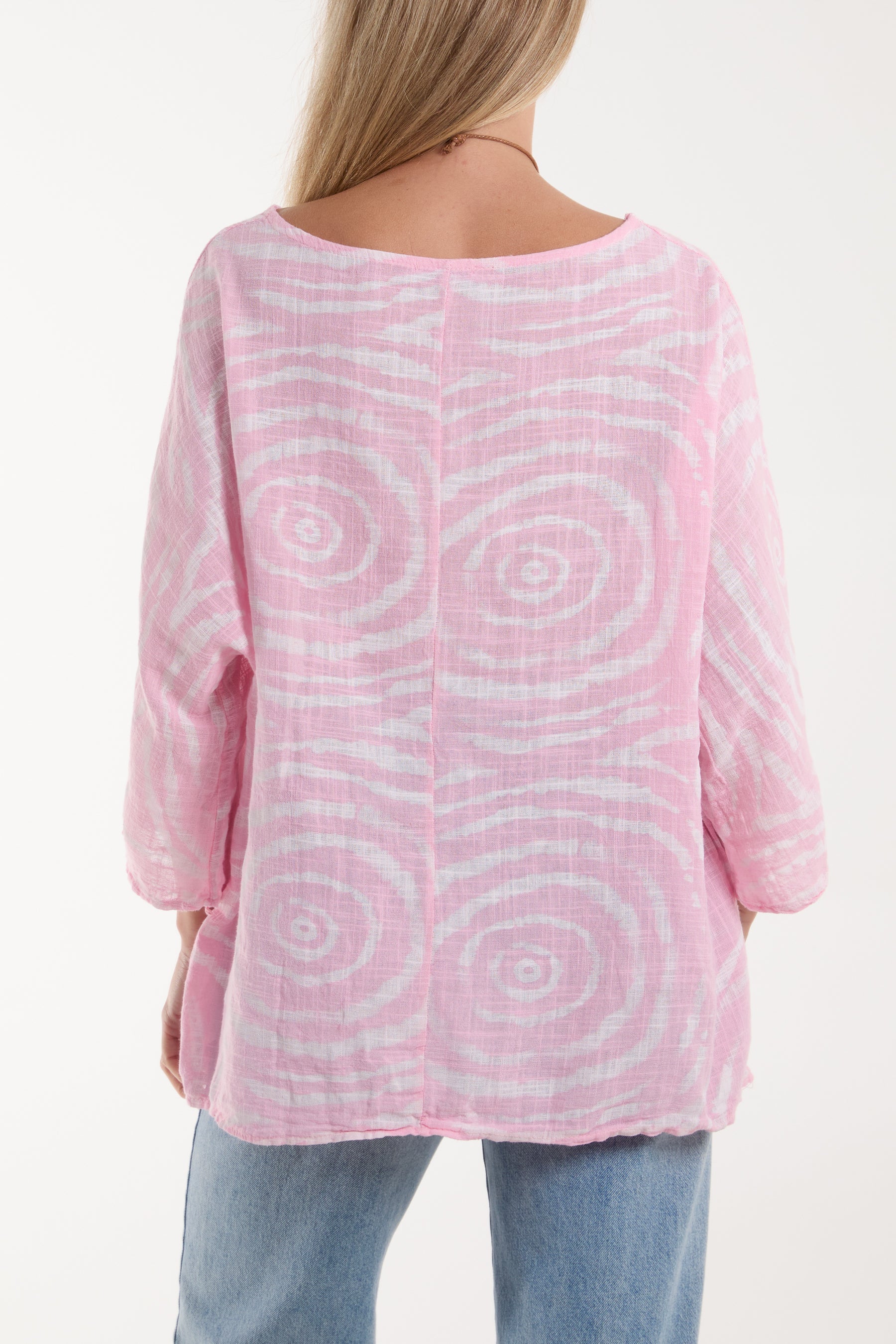 Swirl Necklace 3/4 Sleeve Blouse Blouses WearAll