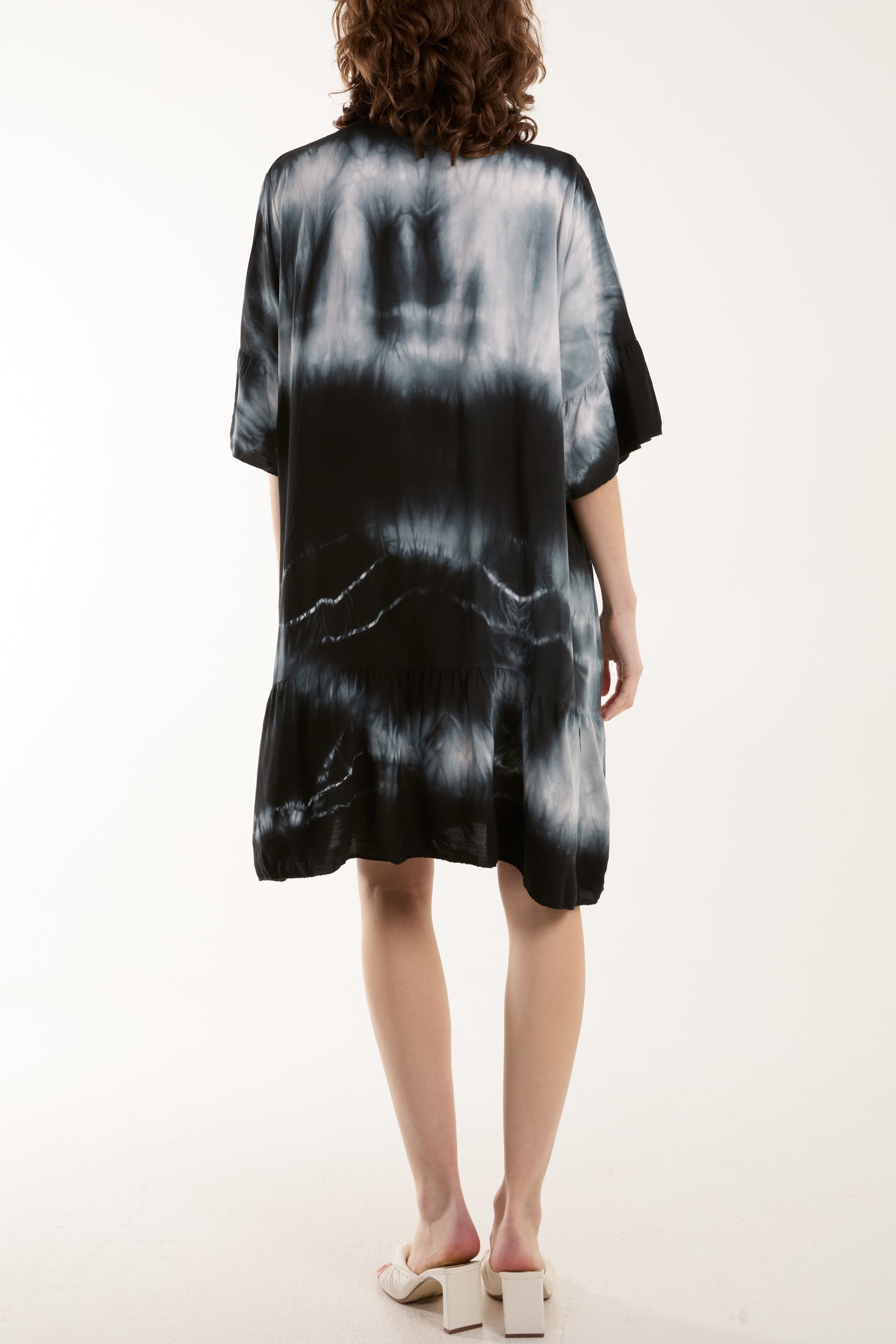 Tie Dye Smock Tiered Mini Dress Dresses WearAll