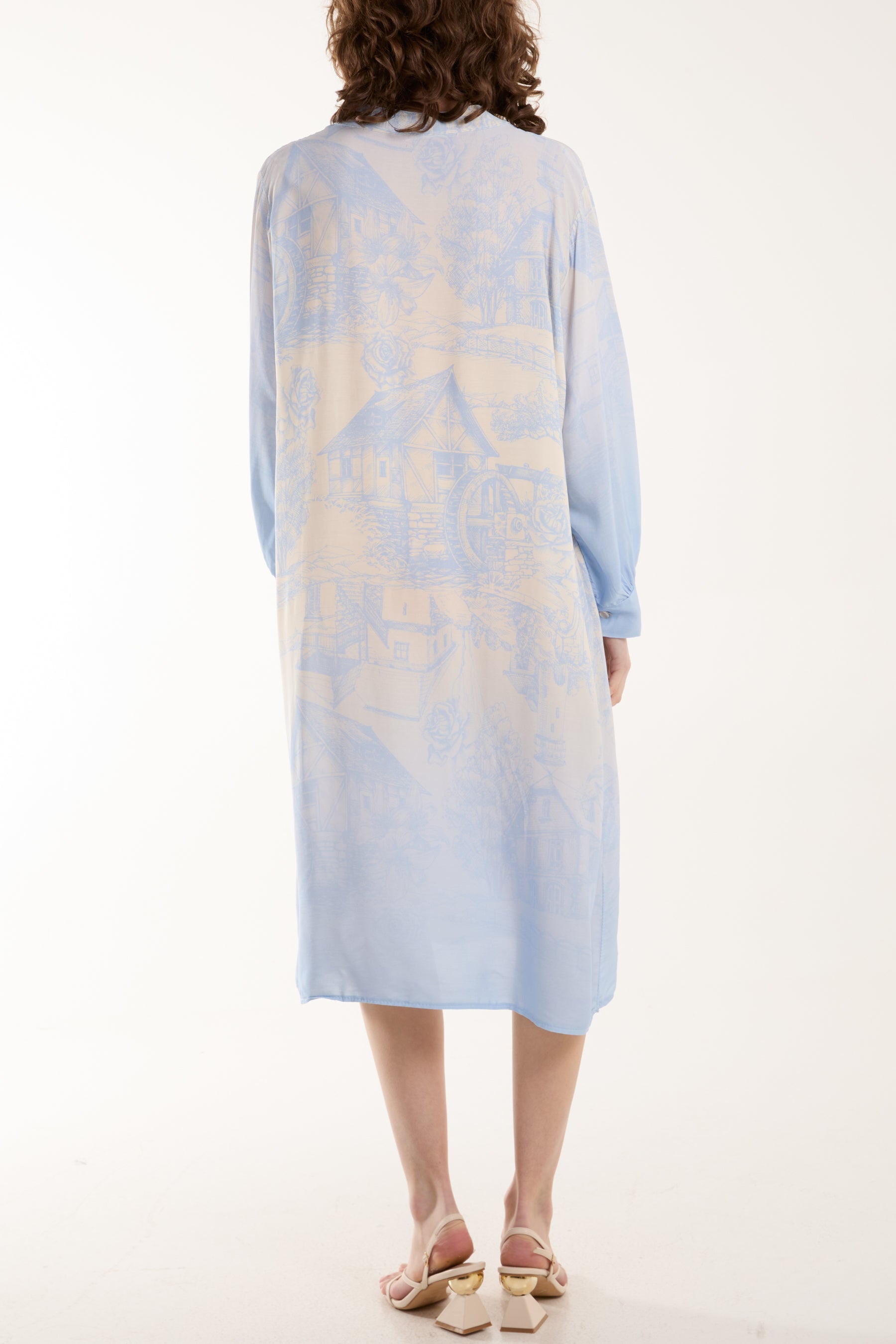 Ombre Landscape Print Midi Dress Dresses WearAll