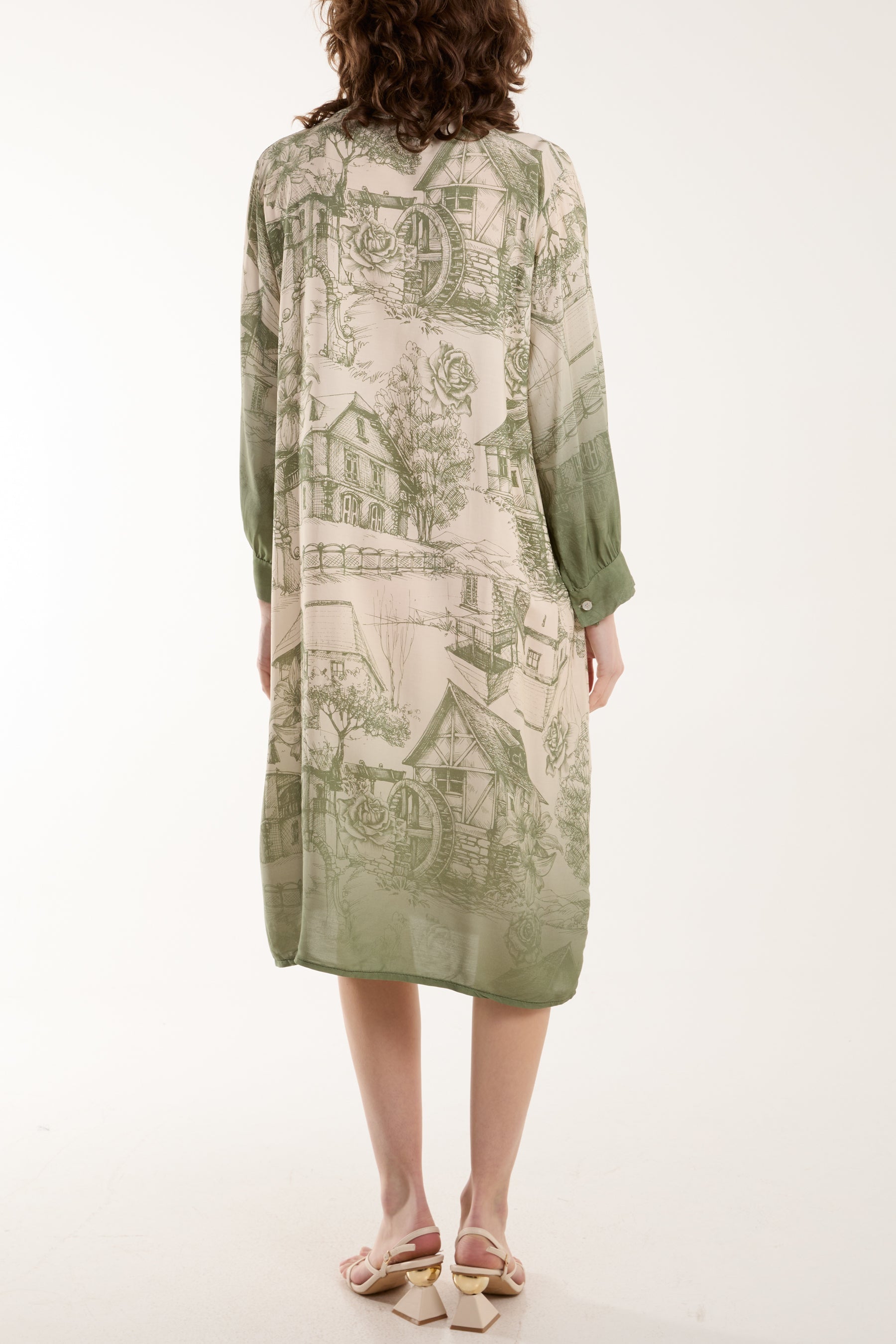 Ombre Landscape Print Midi Dress Dresses WearAll