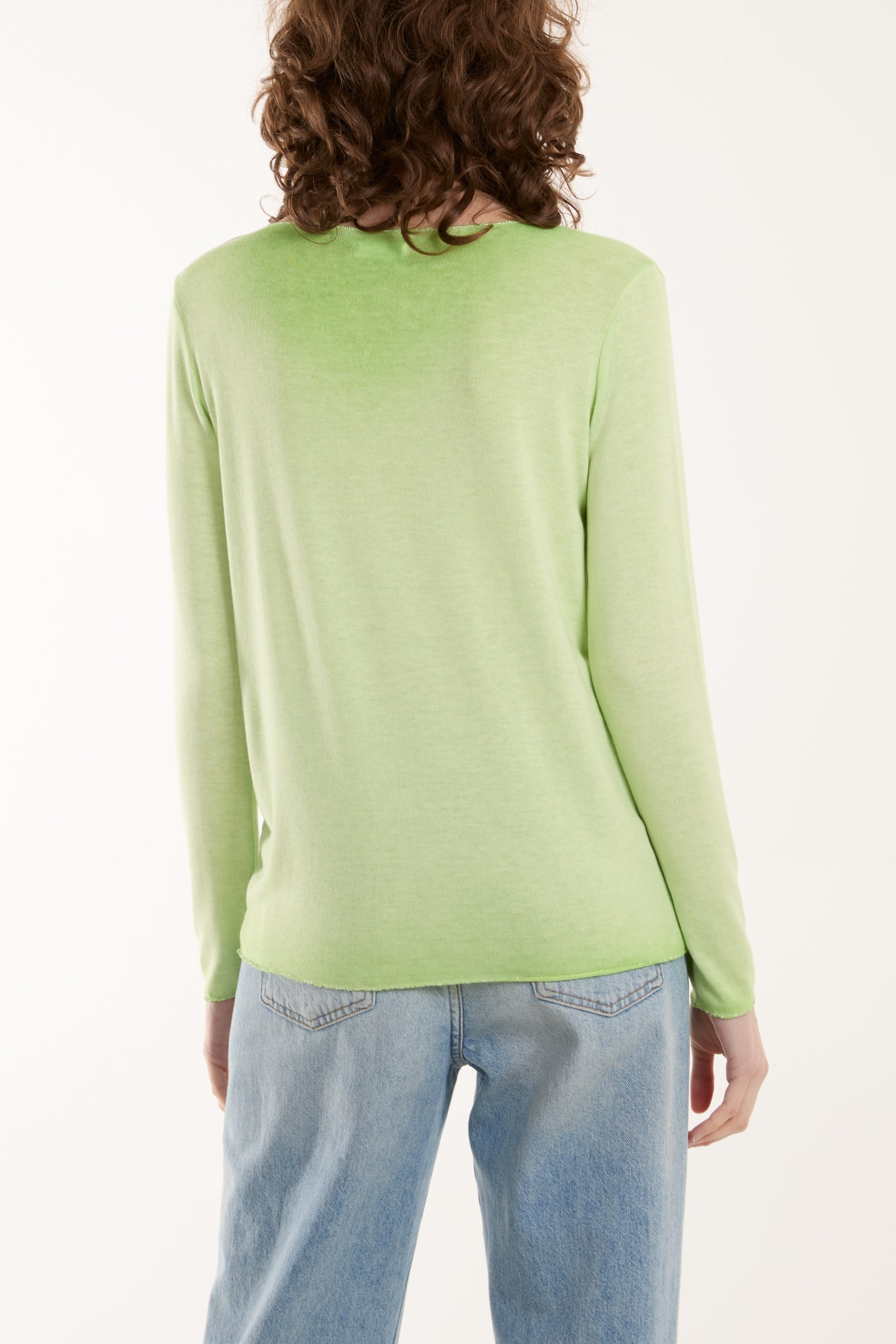Acid Wash Shimmer Edge Fine Jumper Jumpers WearAll